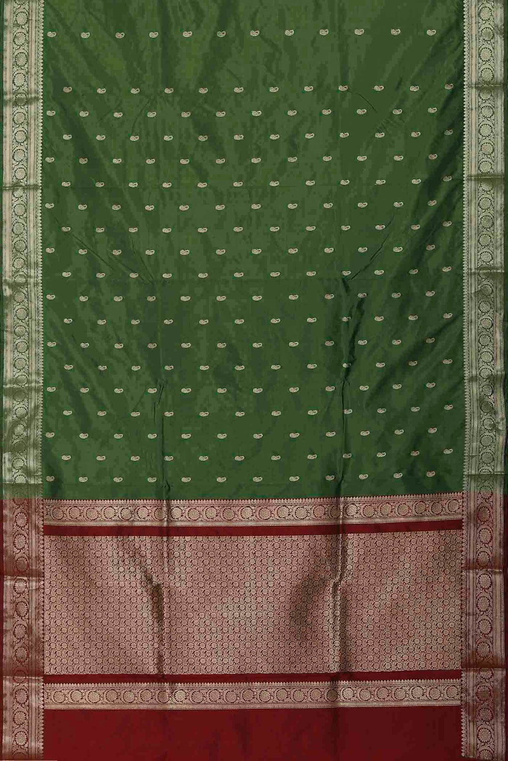 Green Banarasi Katan Silk Saree