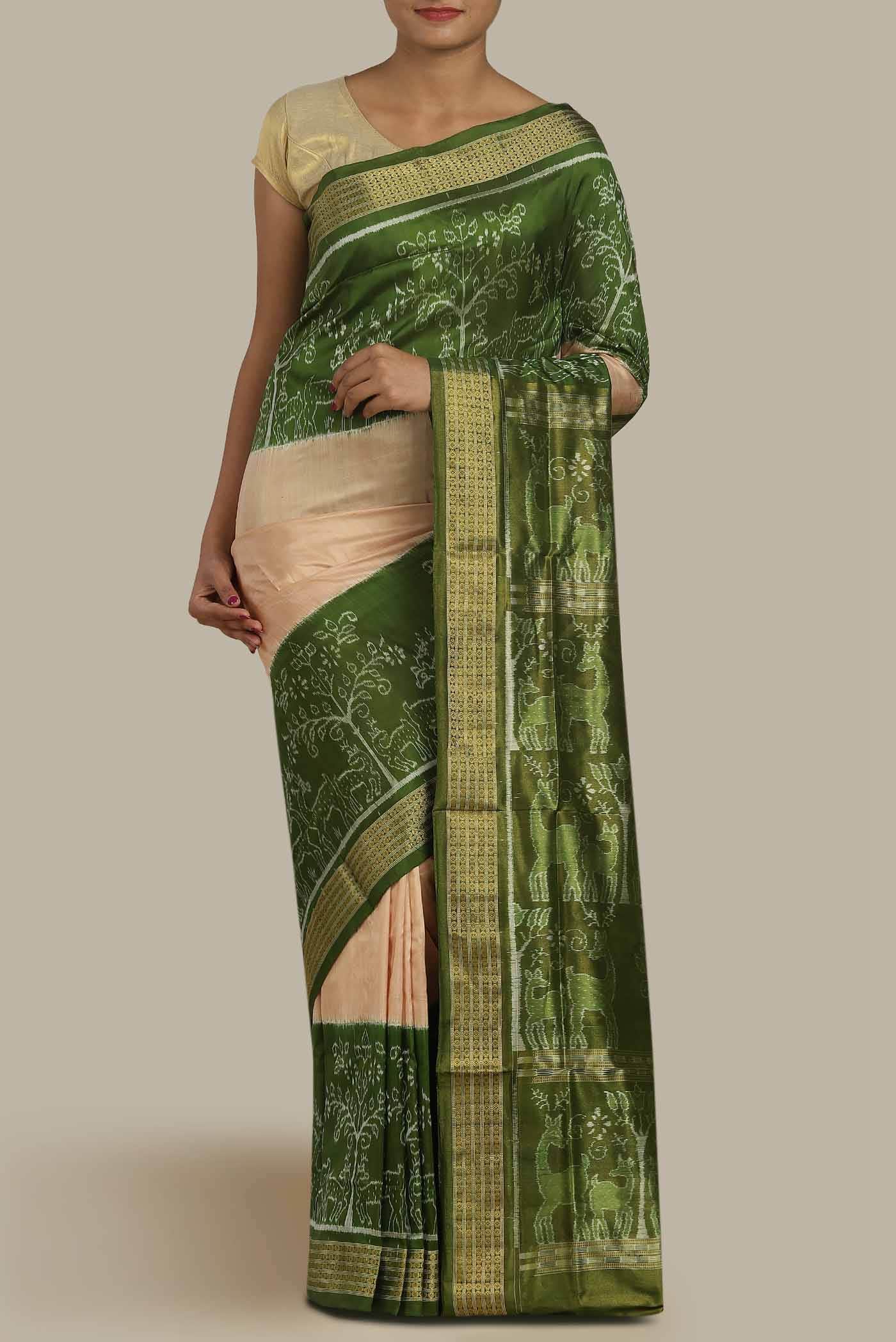 Sandal Orissa Silk Saree