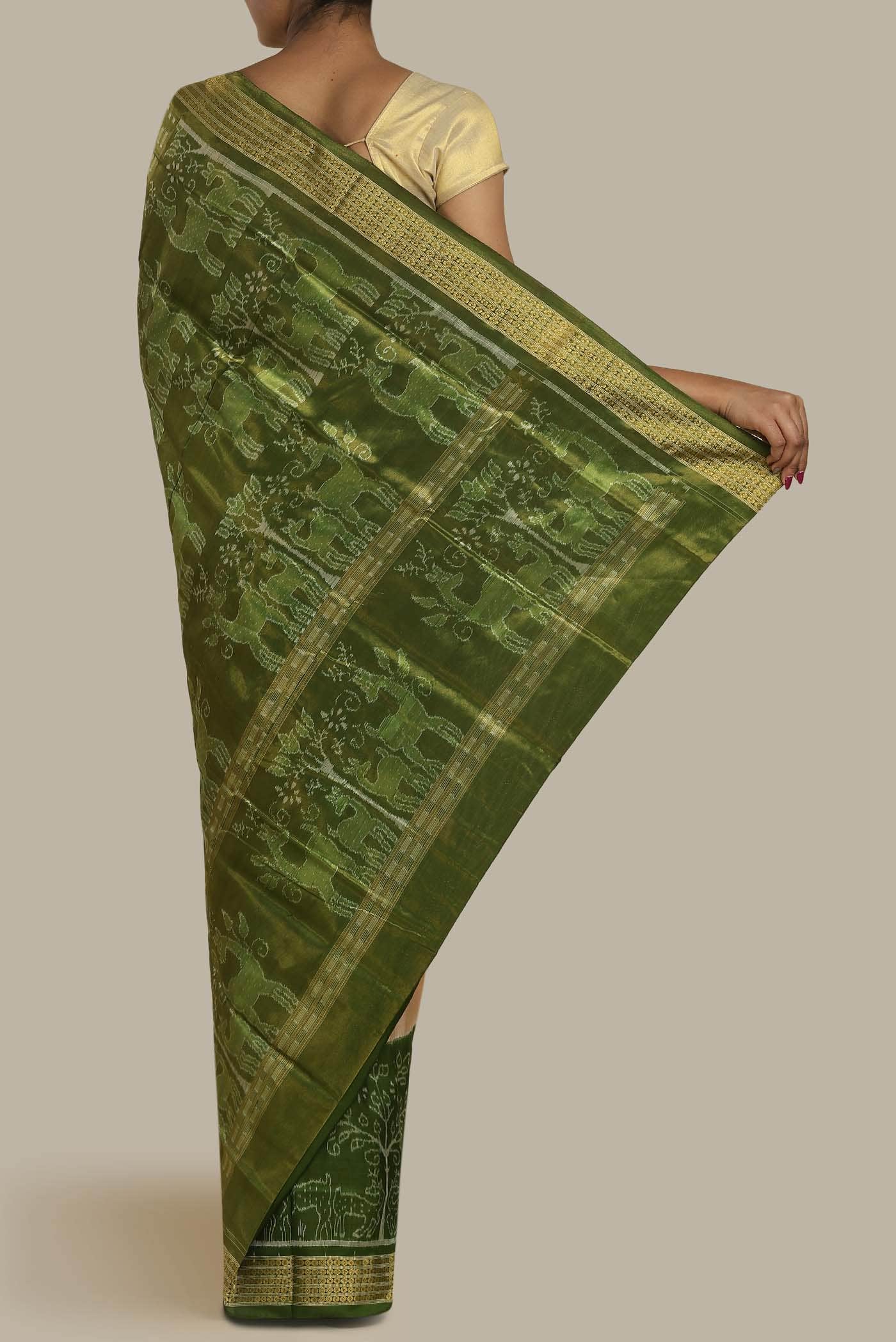 Sandal Orissa Silk Saree
