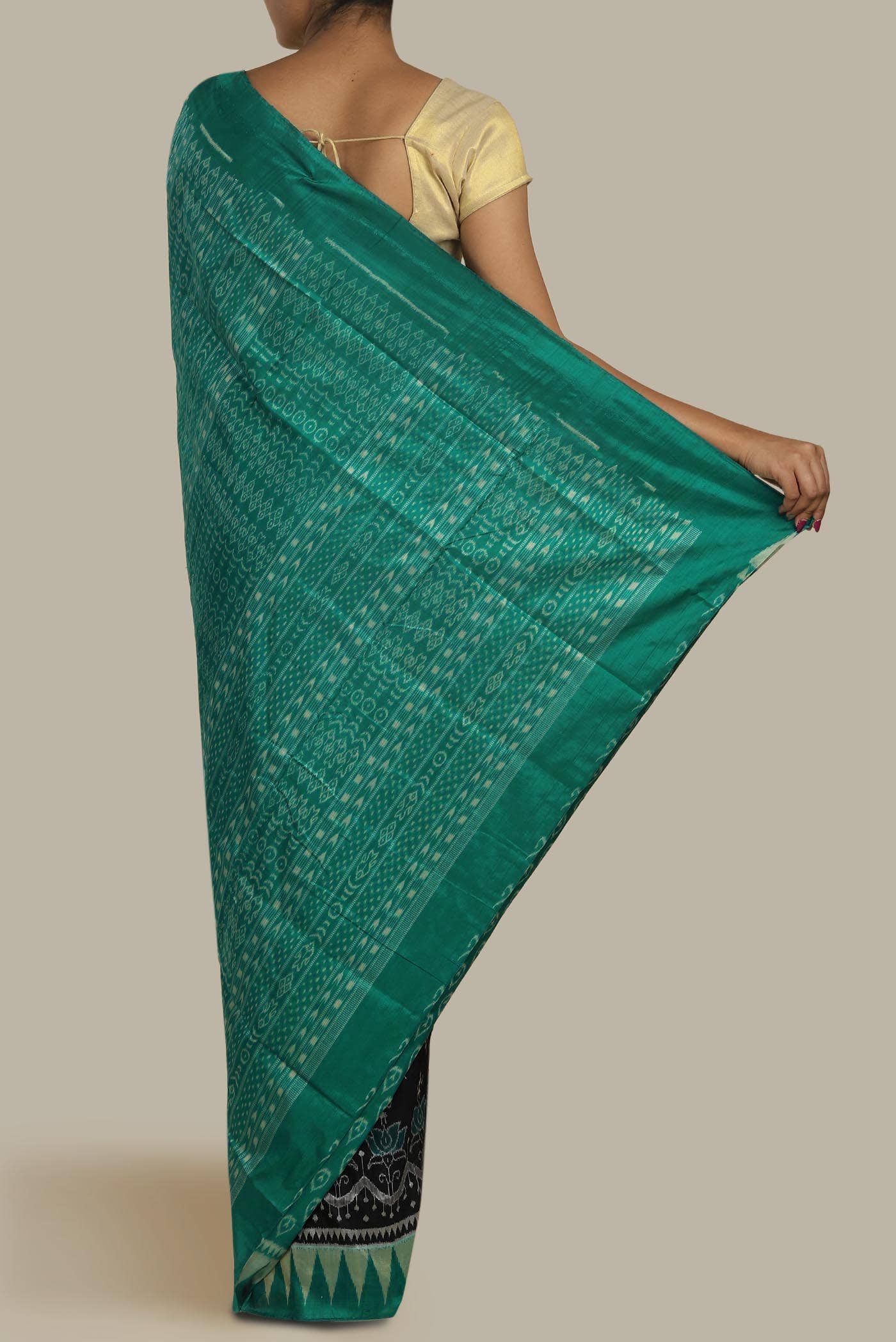 Black Orissa Silk Saree