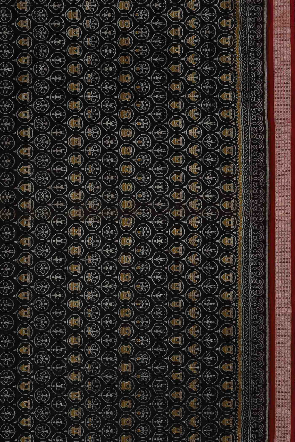 Black Orissa Silk Saree