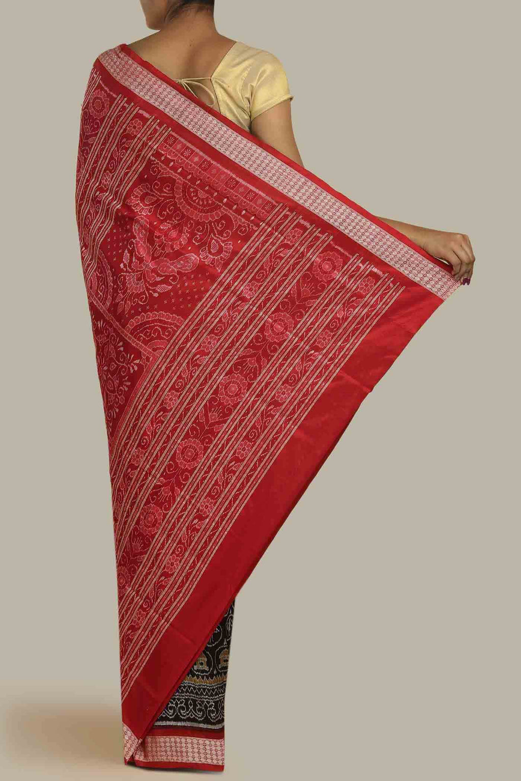 Black Orissa Silk Saree