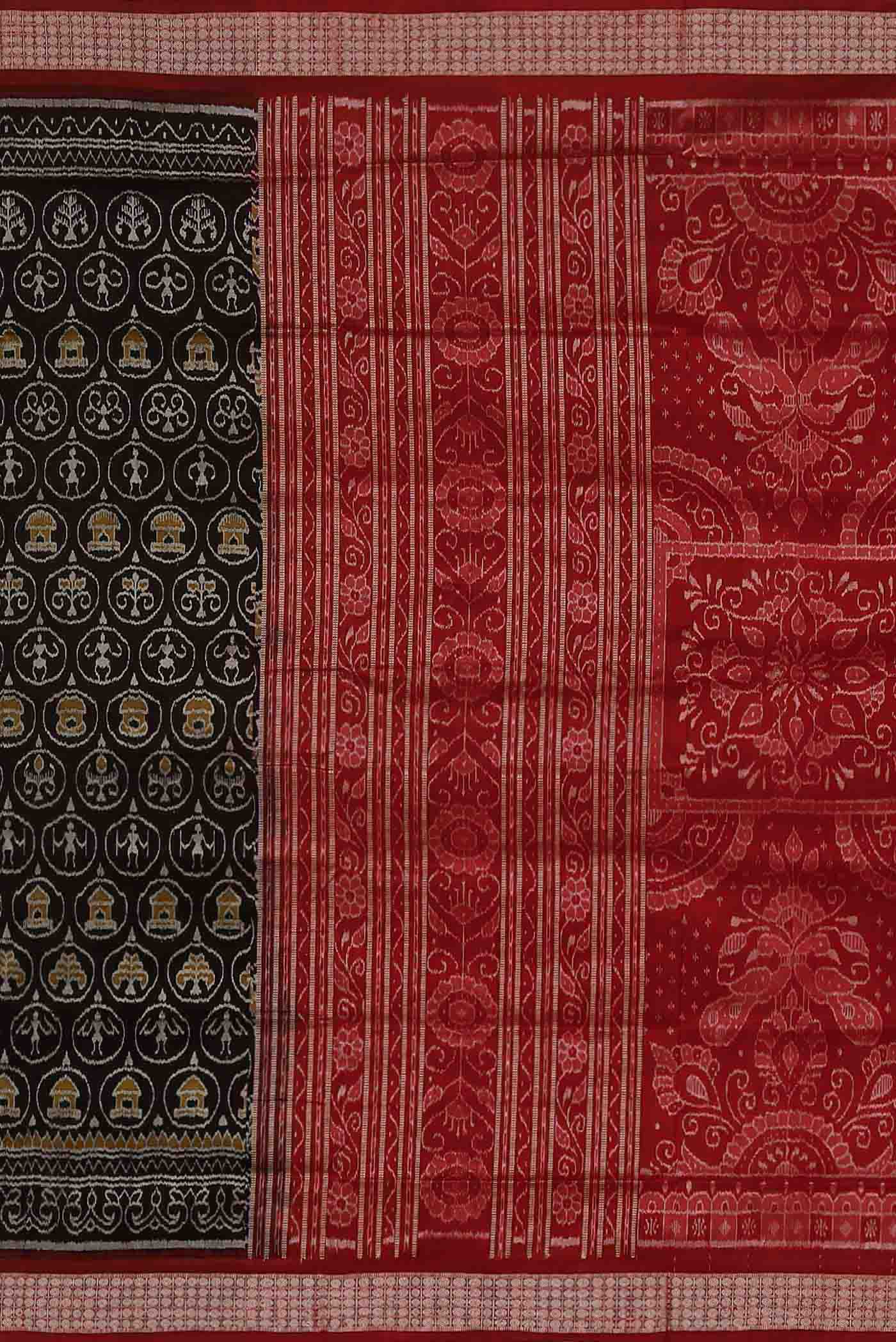 Black Orissa Silk Saree
