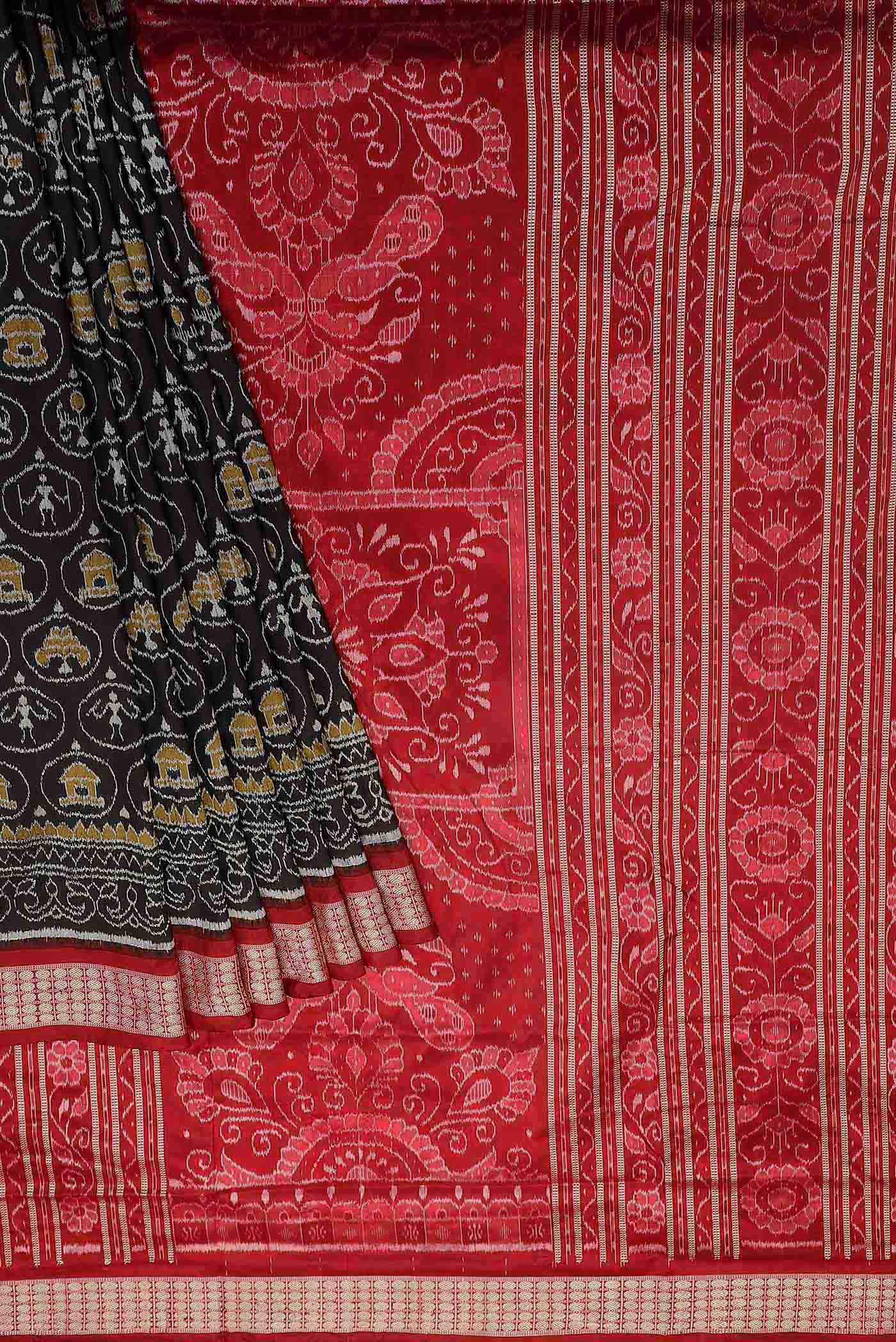 Black Orissa Silk Saree