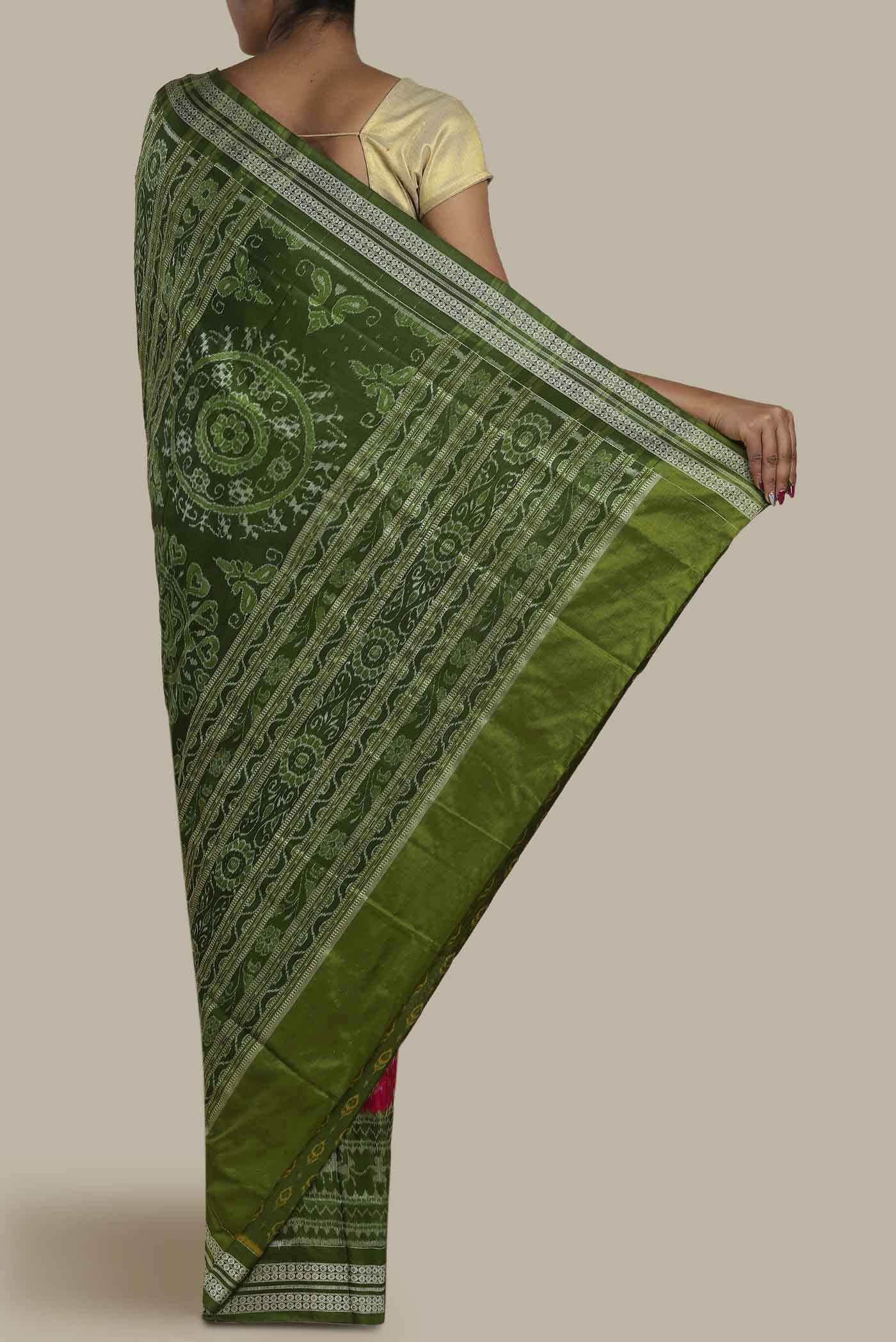 Pink Orissa Silk Saree