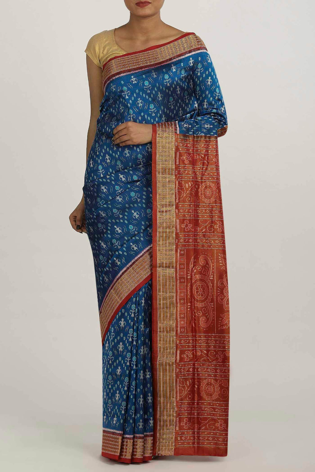 Blue Orissa Silk Saree
