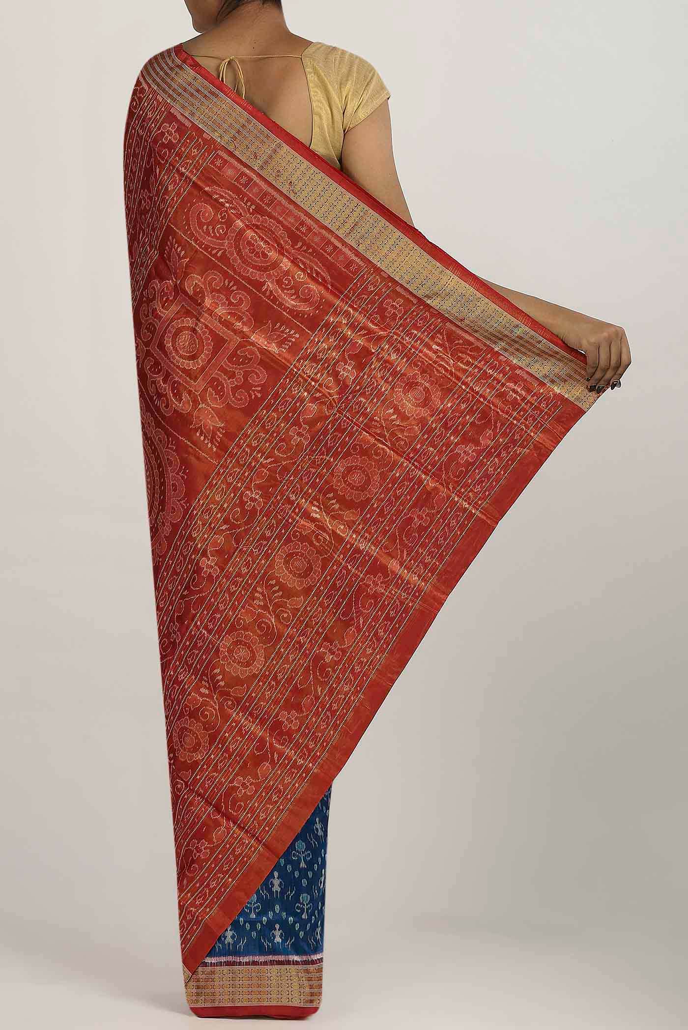 Blue Orissa Silk Saree