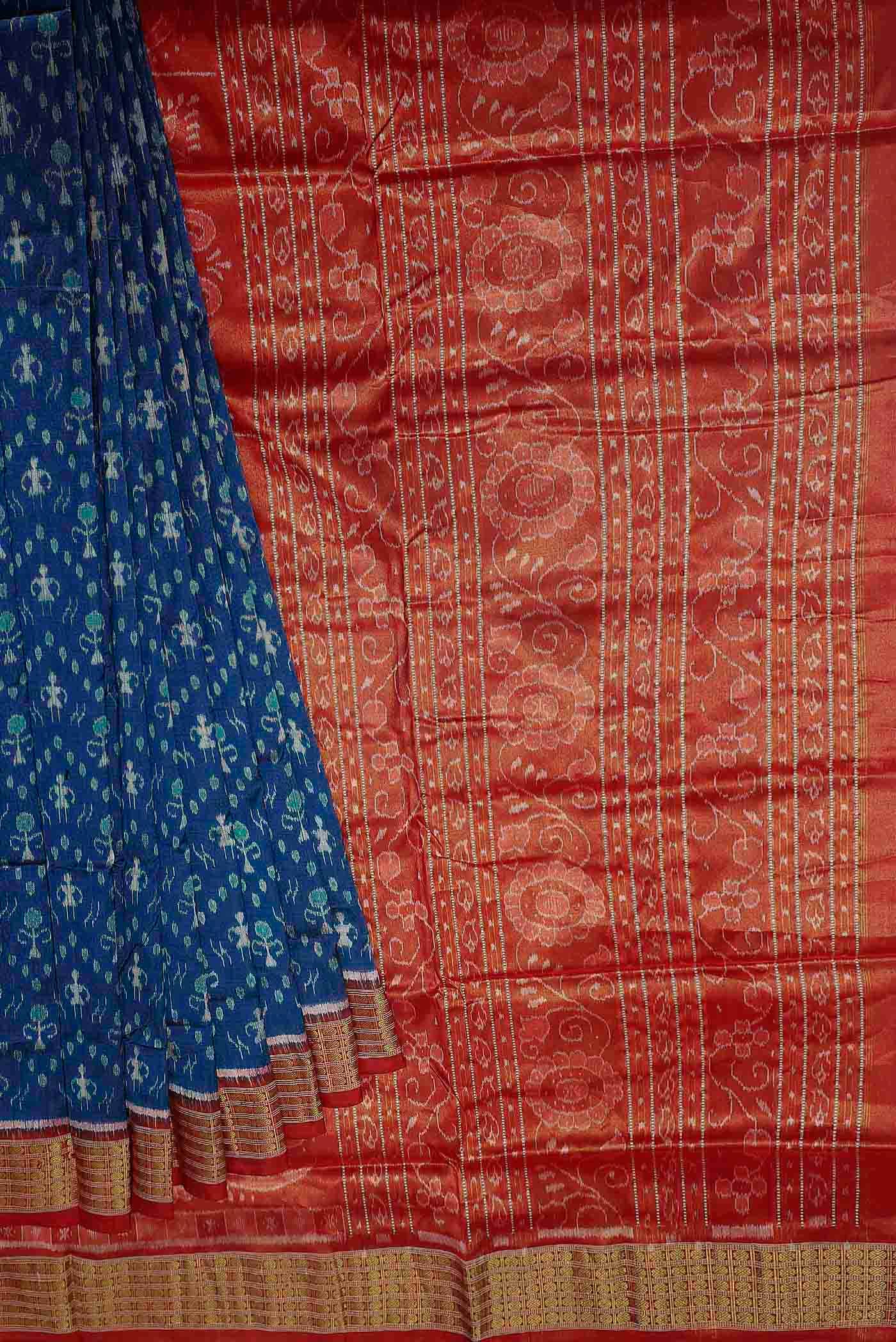 Blue Orissa Silk Saree