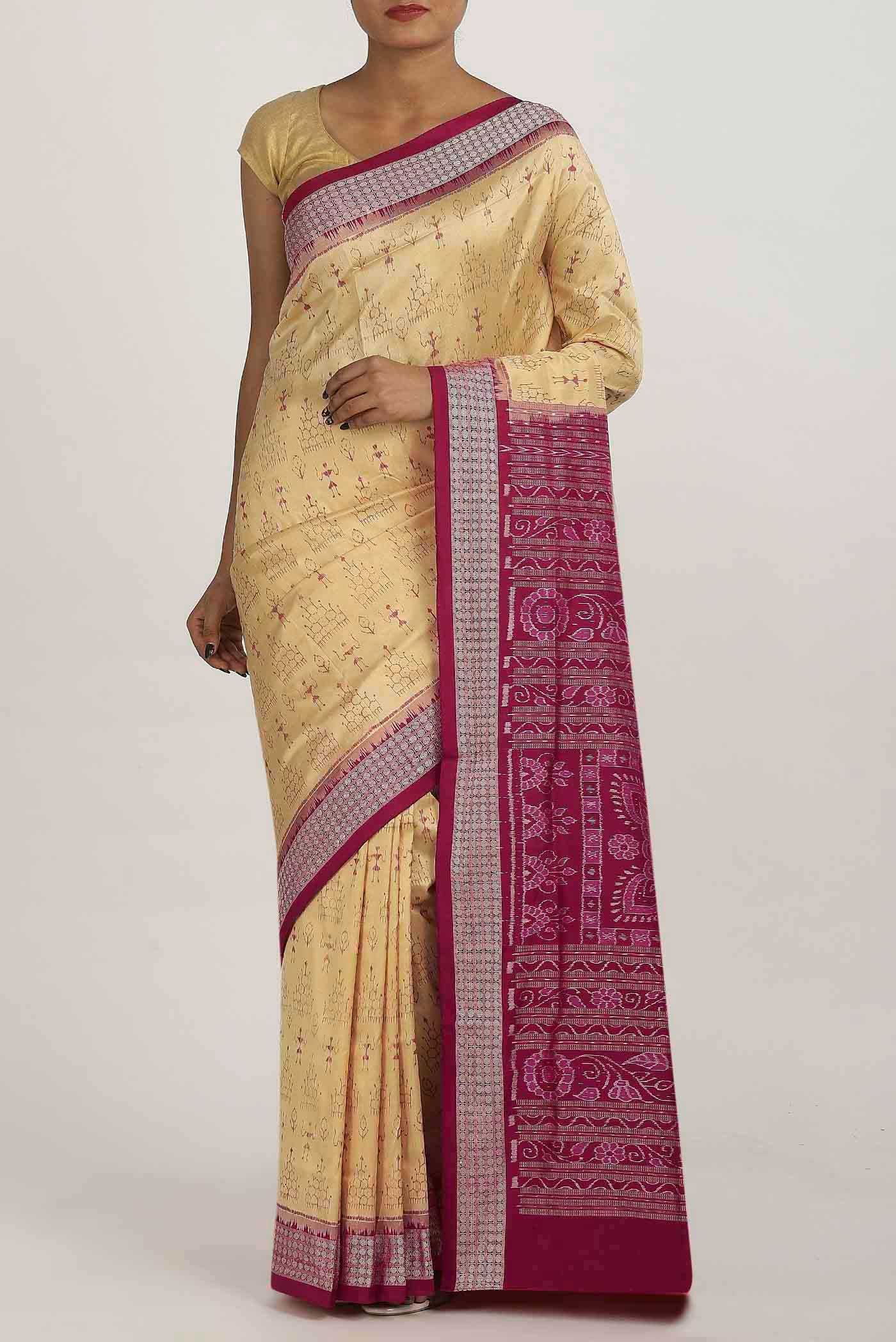 Sandal Orissa Silk Saree
