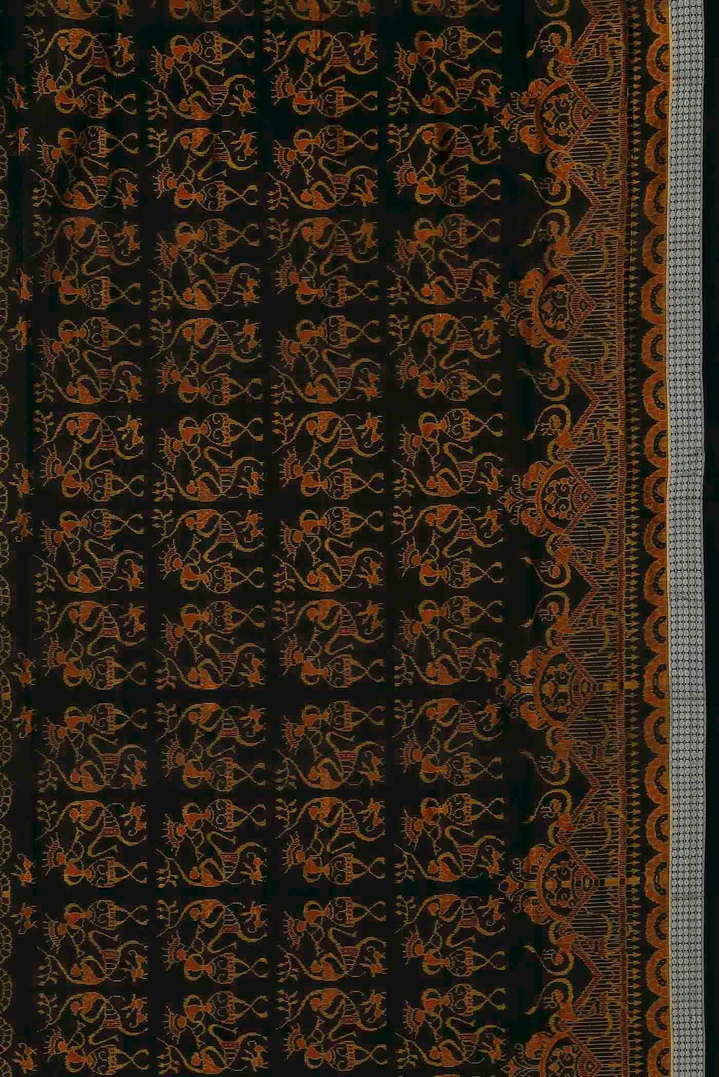 Black Orissa Silk Saree