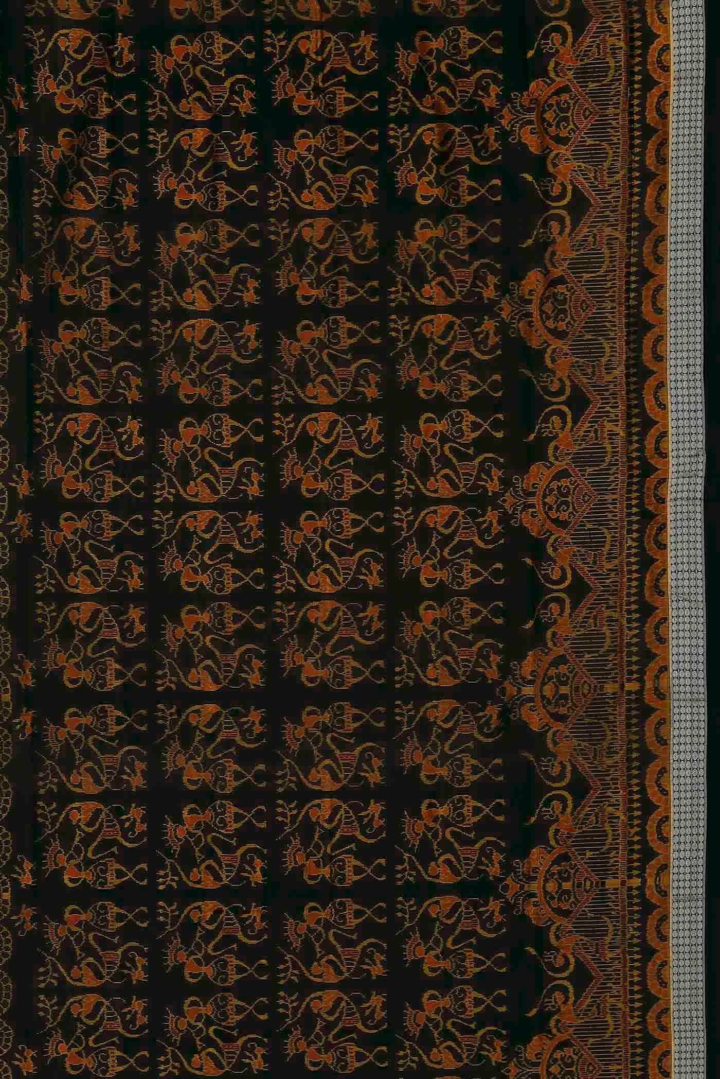Black Orissa Silk Saree