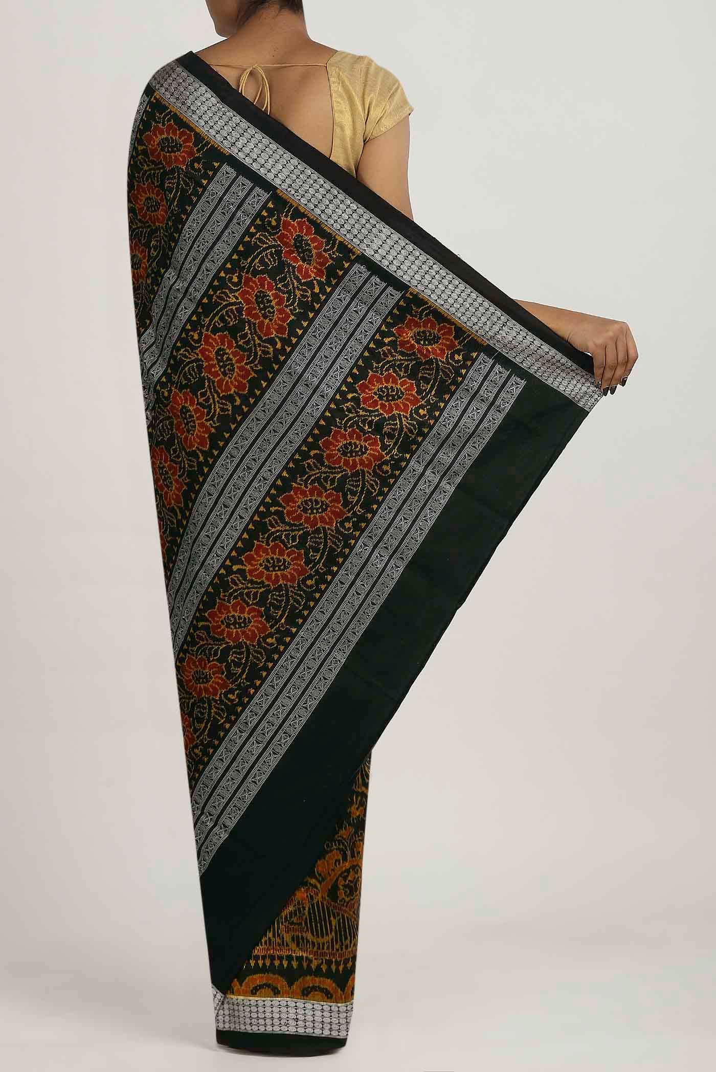 Black Orissa Silk Saree
