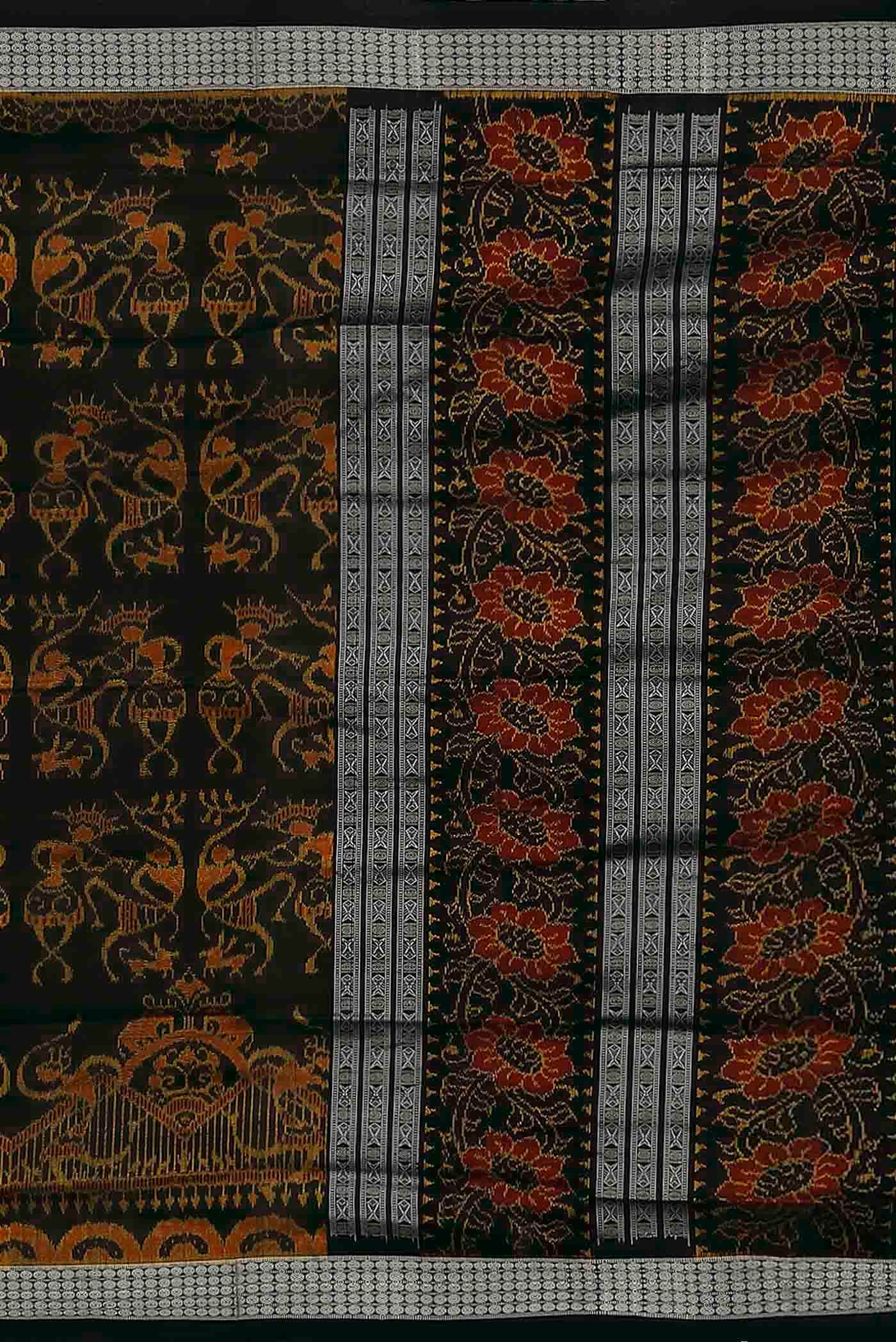 Black Orissa Silk Saree