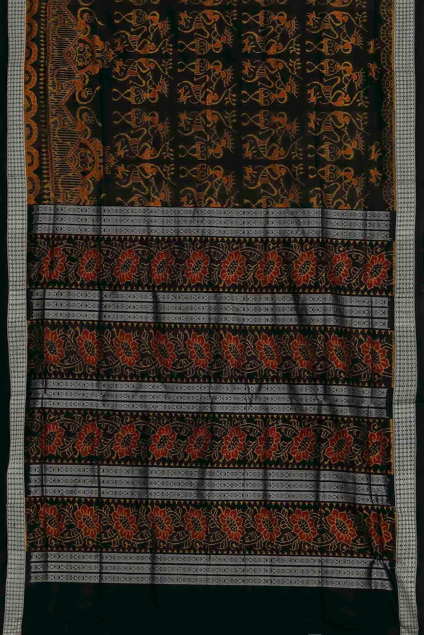 Black Orissa Silk Saree