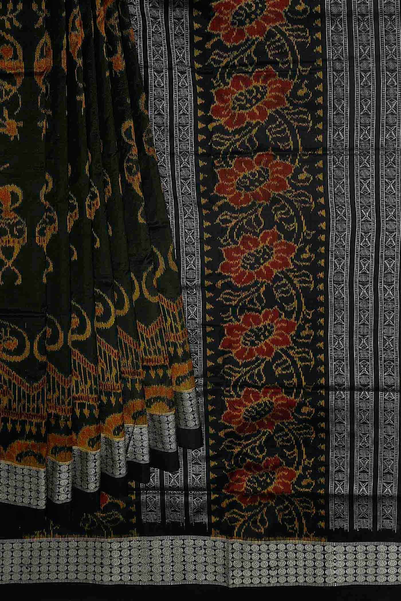 Black Orissa Silk Saree