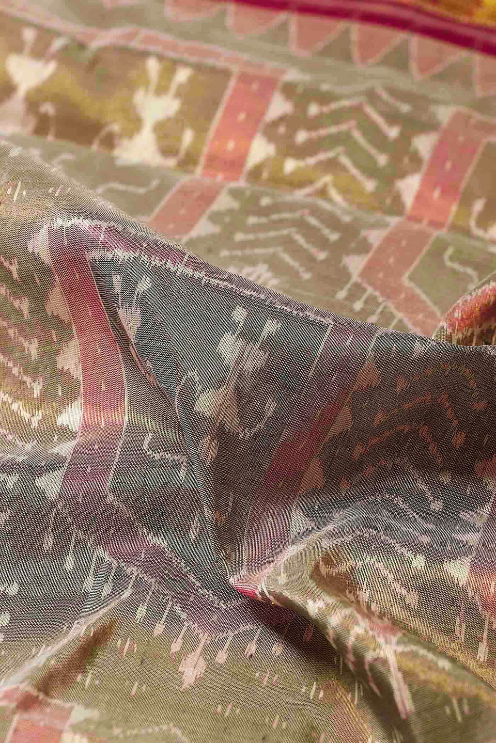 Grey Orissa Silk Saree