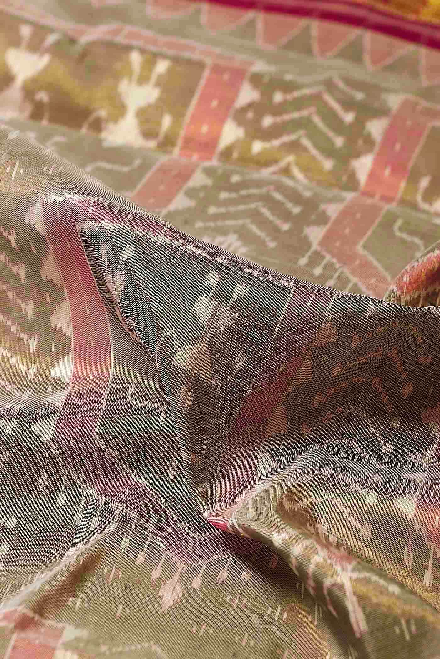 Grey Orissa Silk Saree