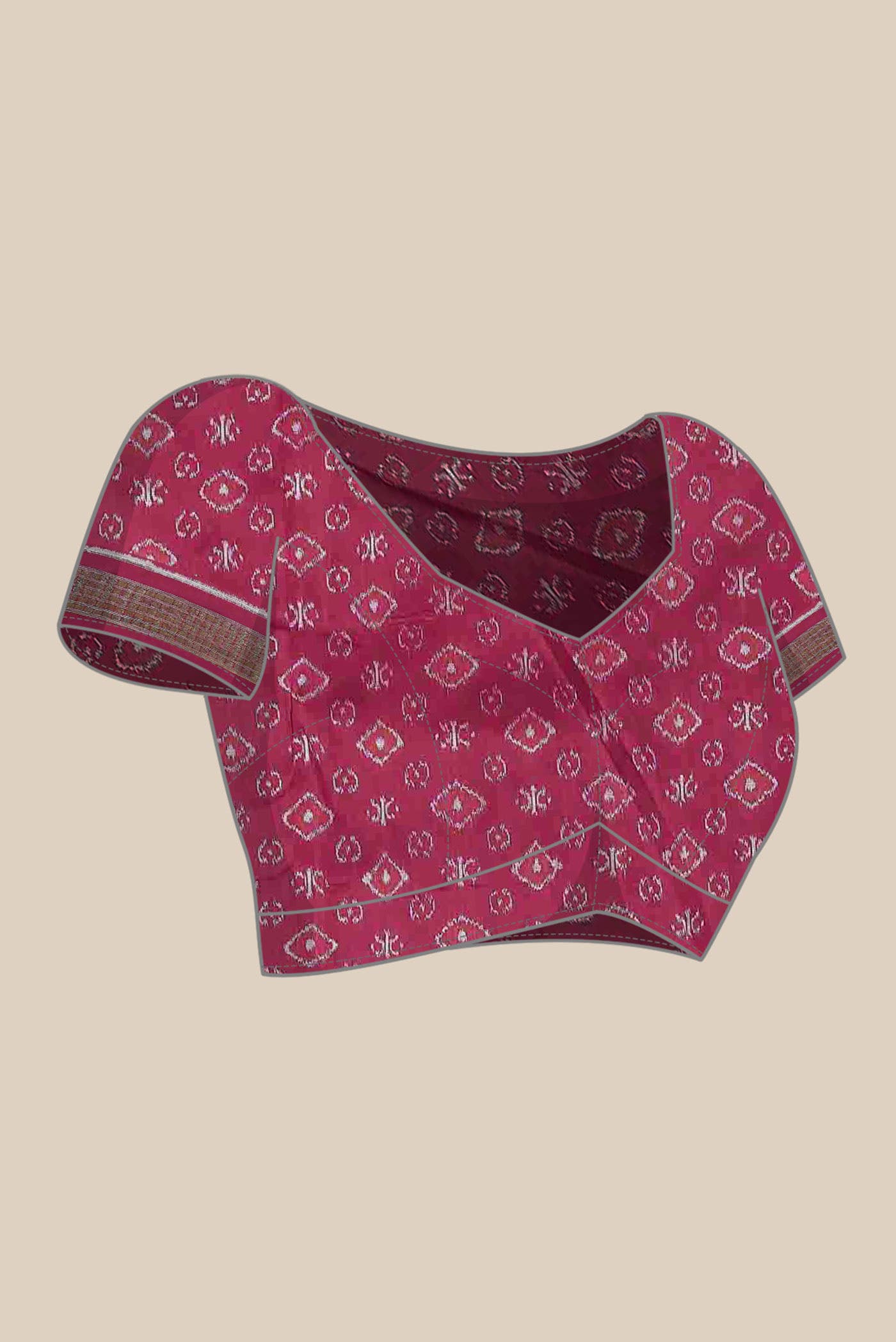 Mauve Orissa Silk Saree