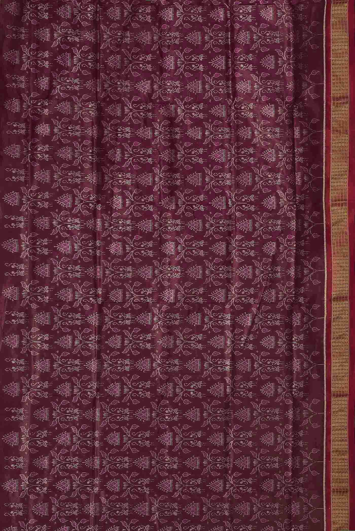 Mauve Orissa Silk Saree