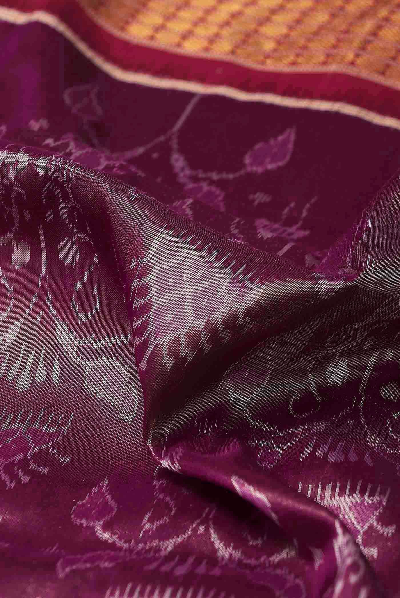 Mauve Orissa Silk Saree