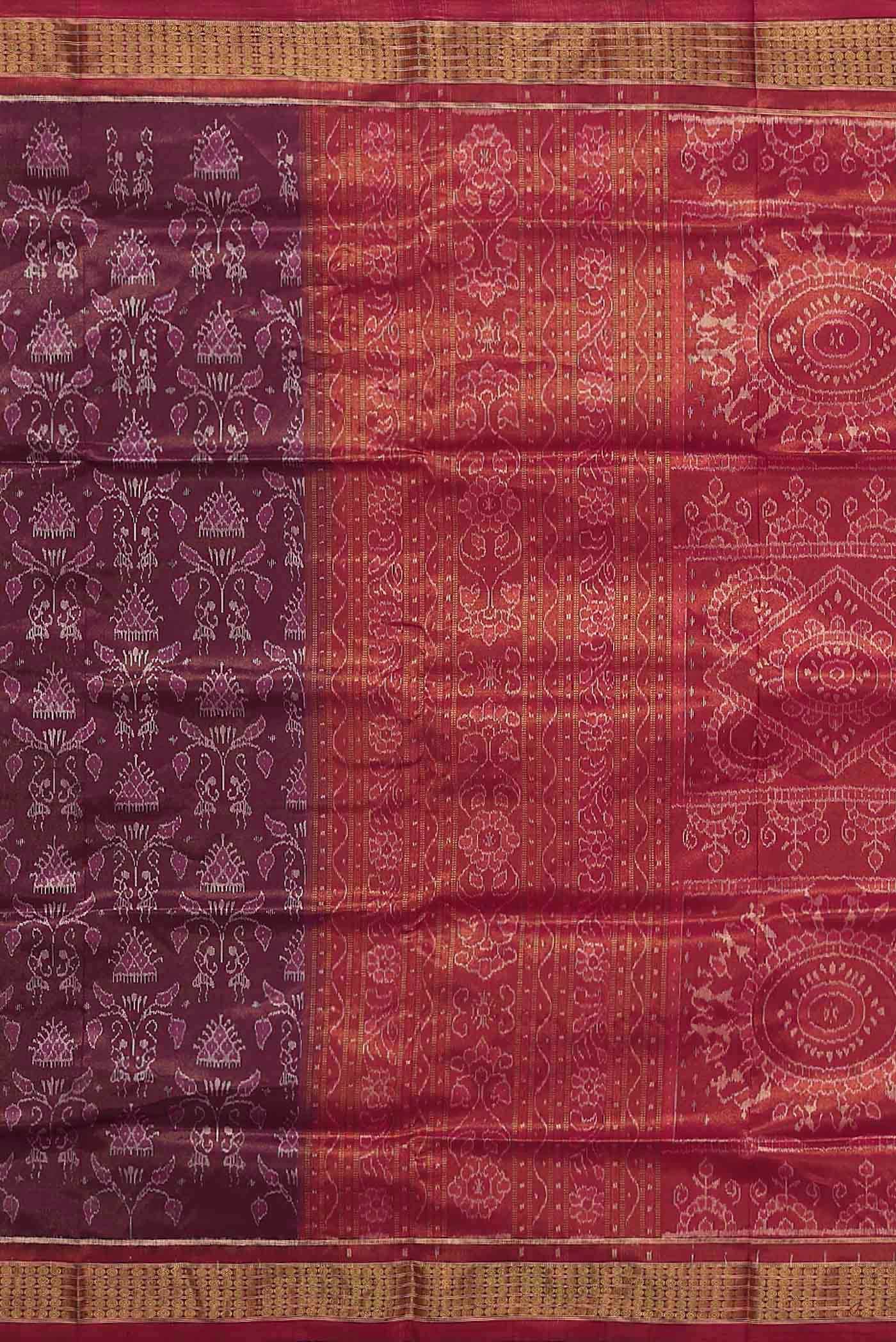 Mauve Orissa Silk Saree