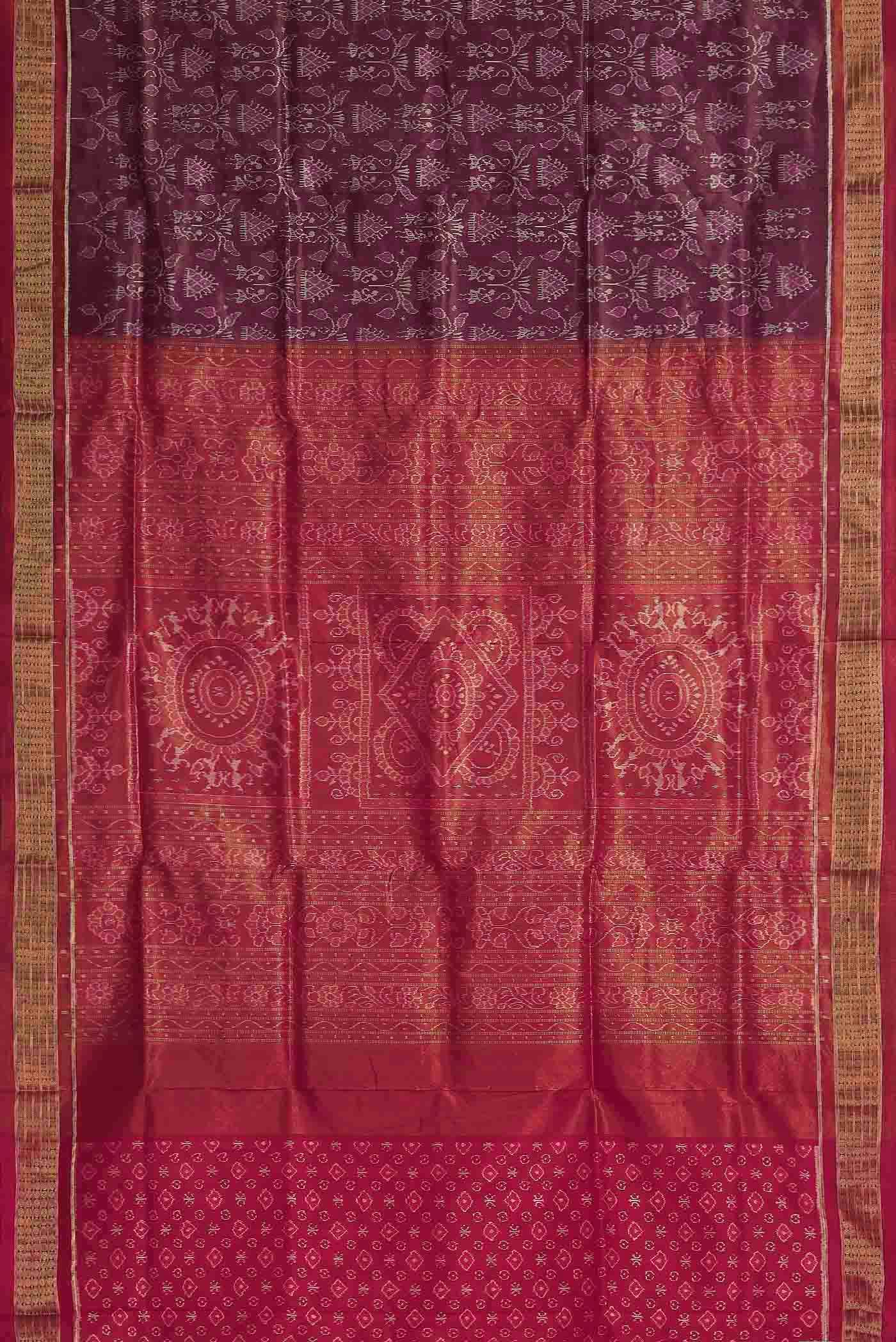 Mauve Orissa Silk Saree
