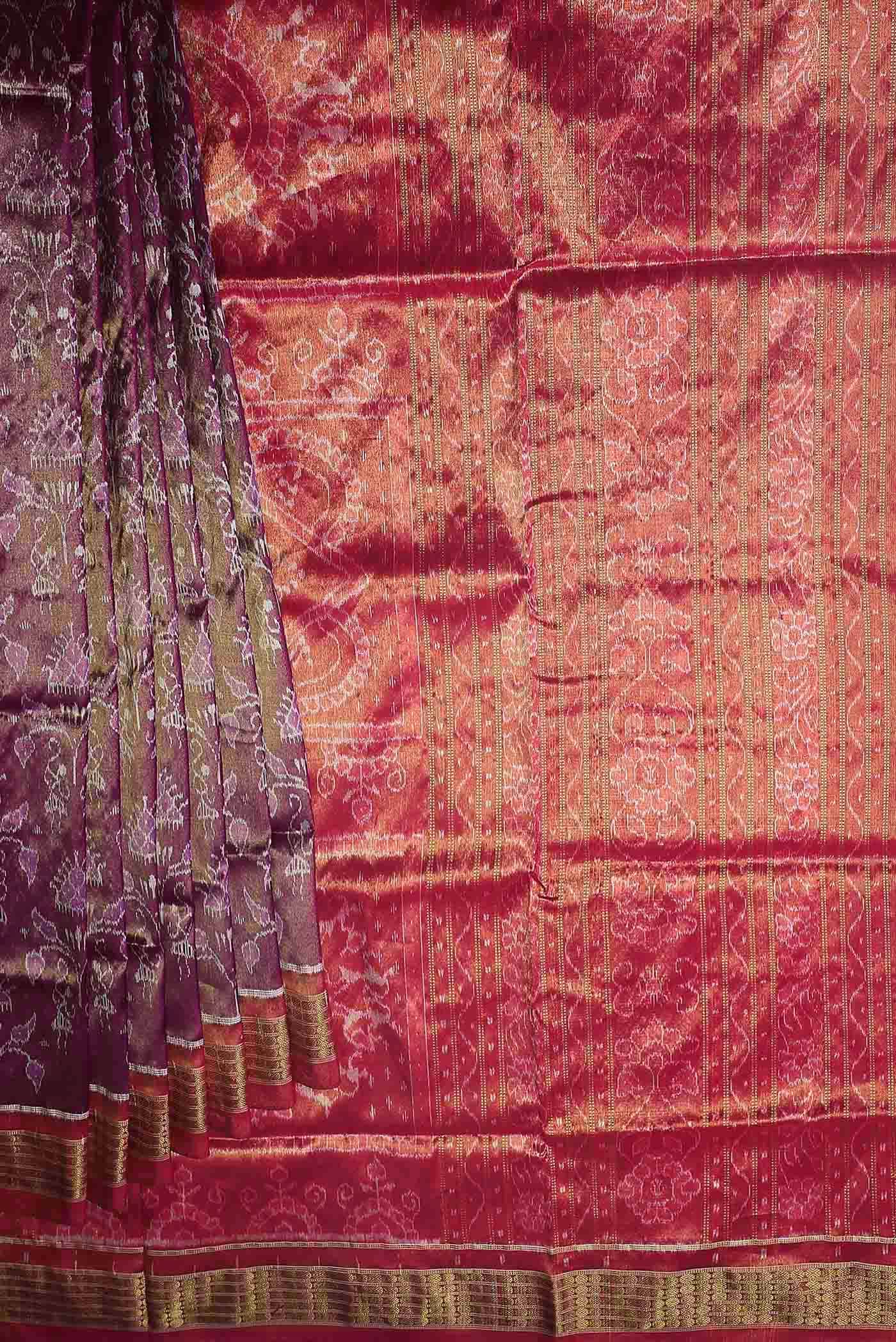 Mauve Orissa Silk Saree