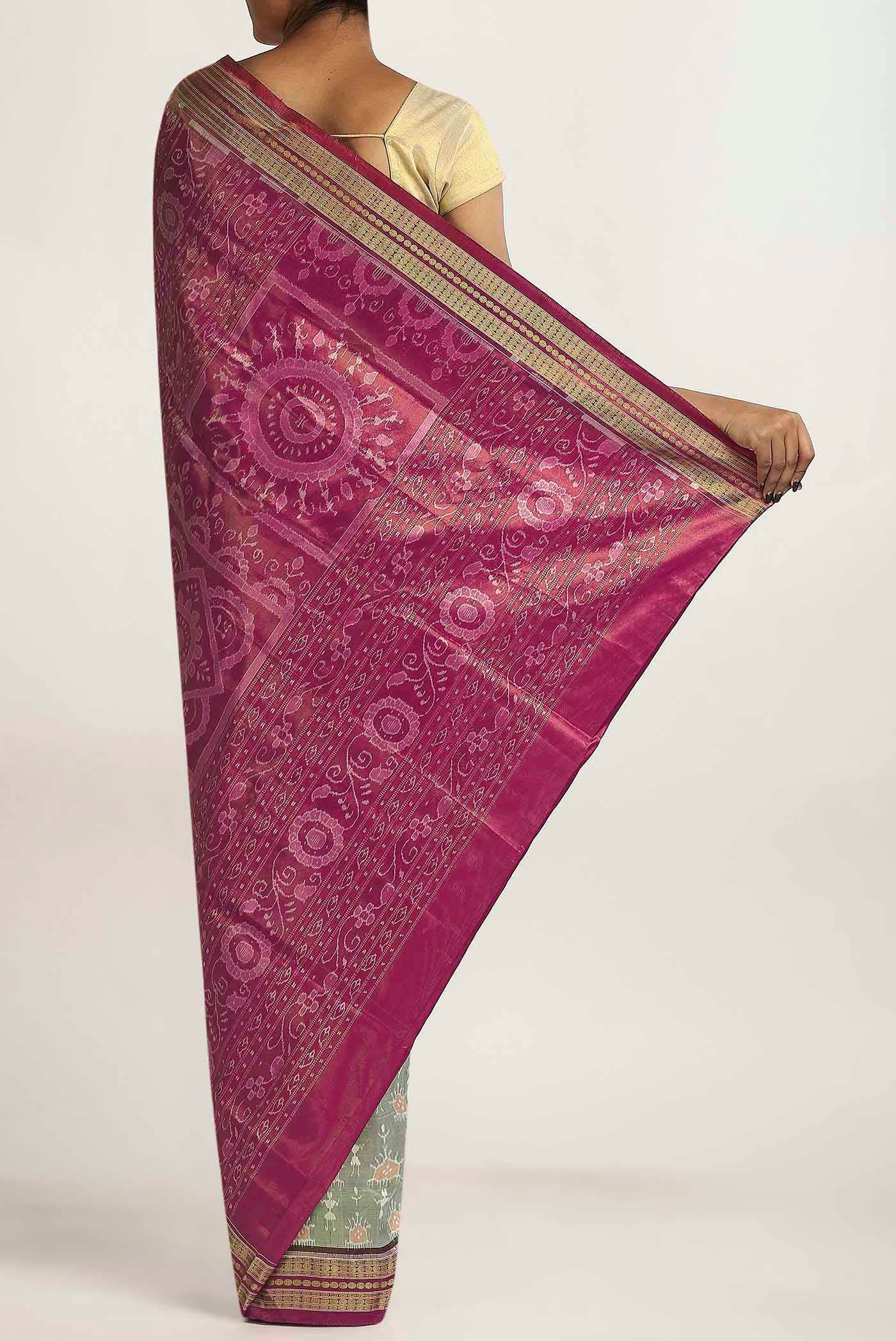 Green Orissa Silk Saree