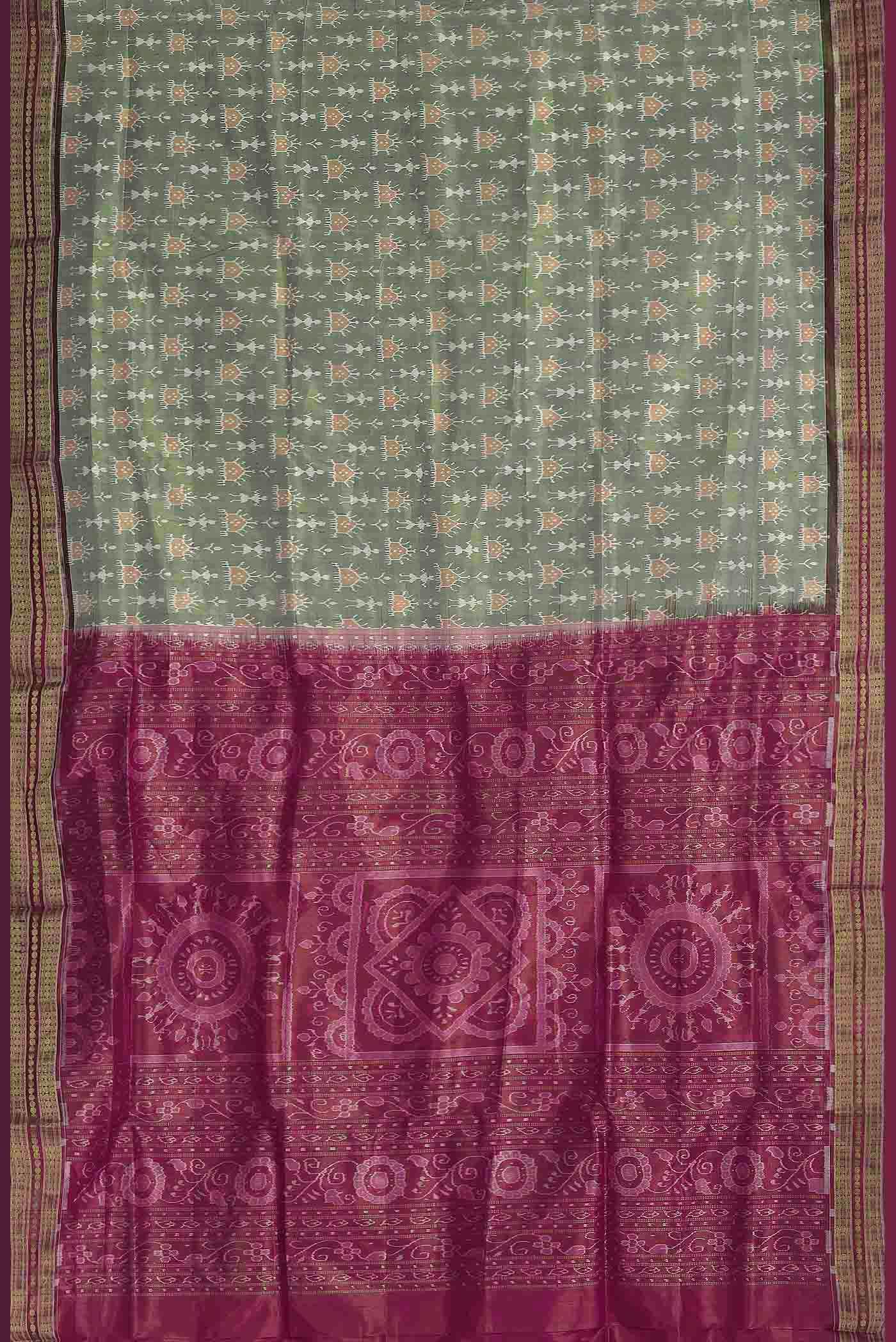 Green Orissa Silk Saree