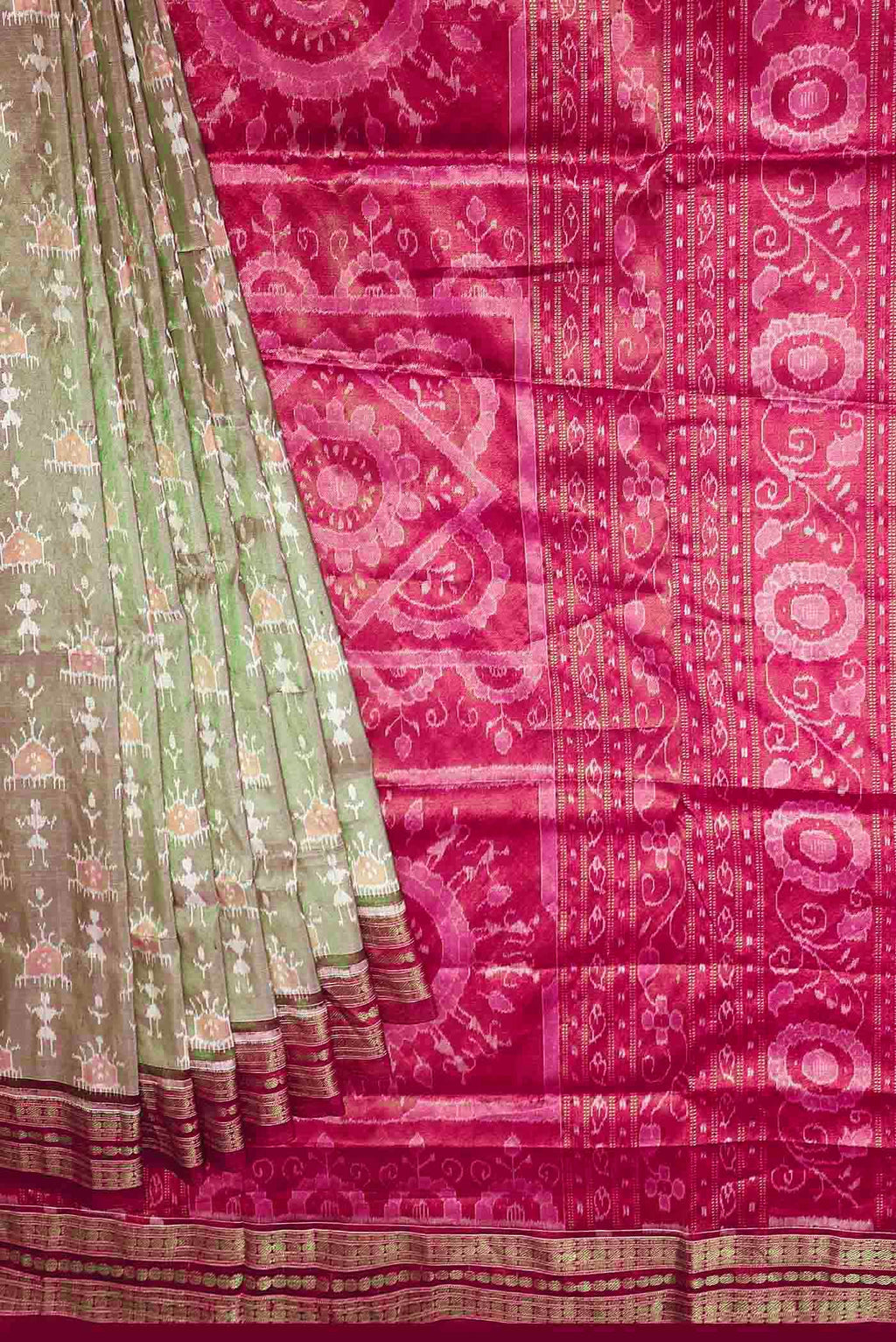 Green Orissa Silk Saree