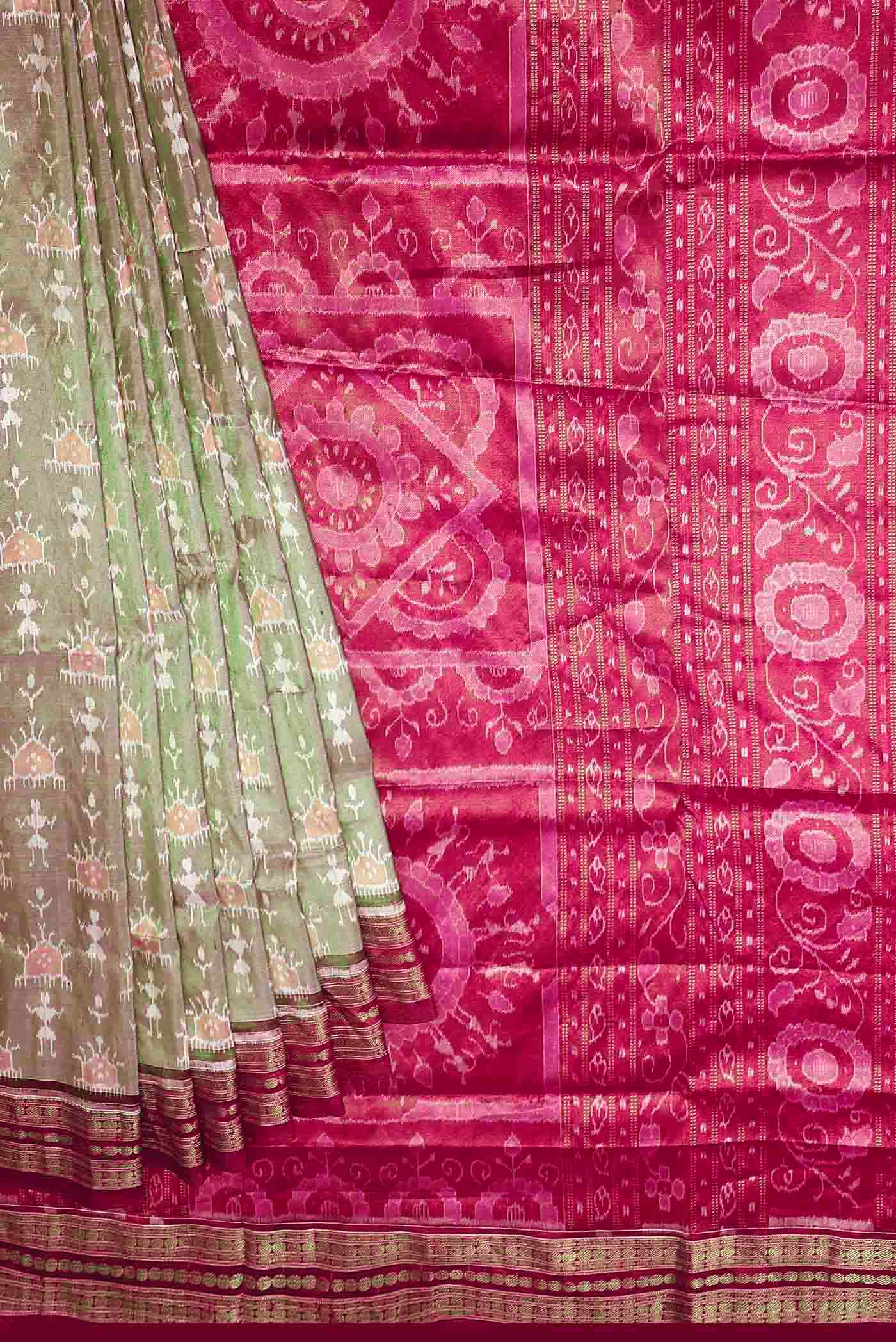 Green Orissa Silk Saree