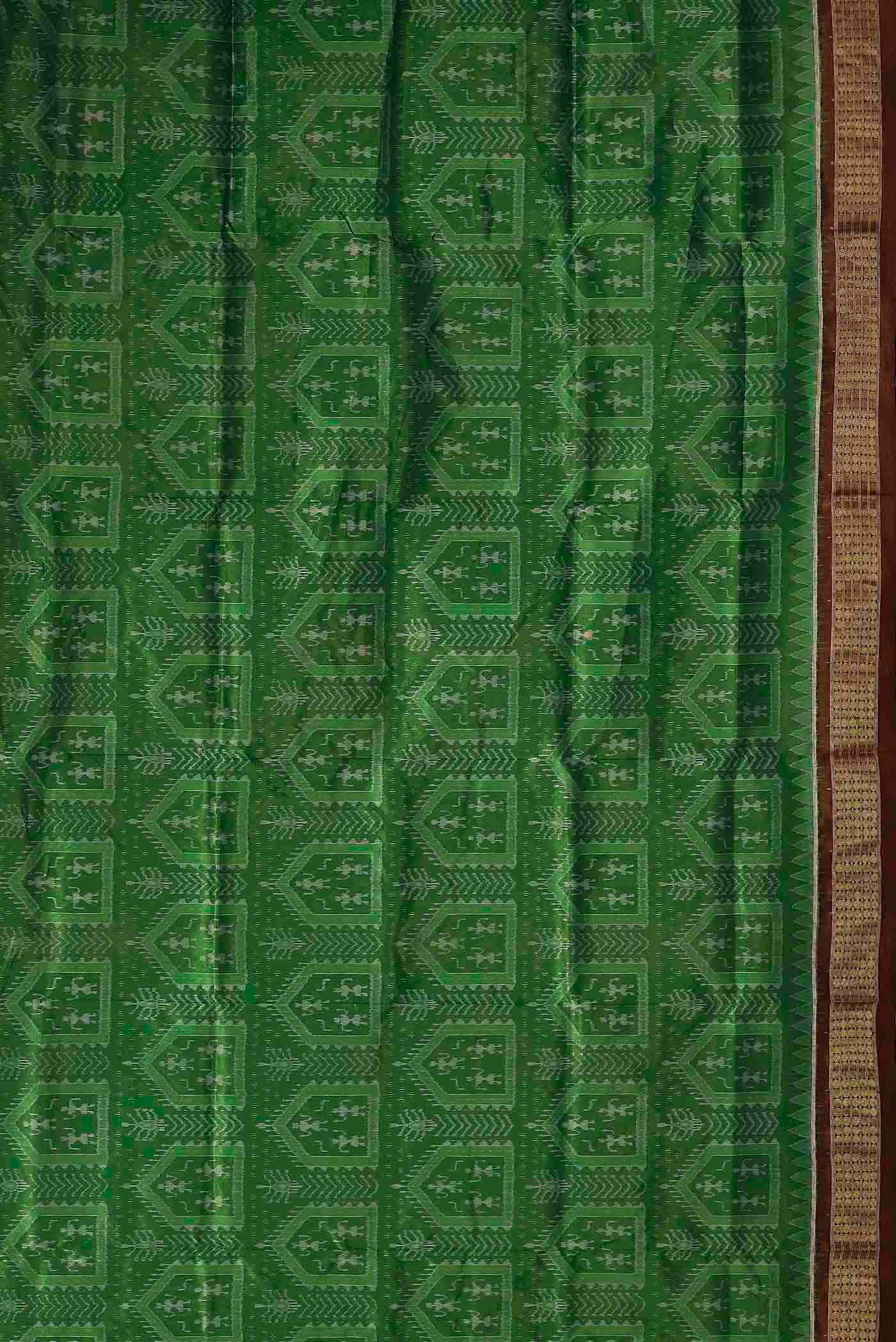 Green Orissa Silk Saree