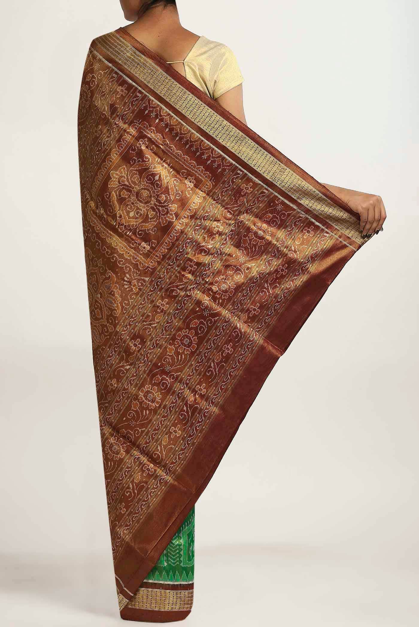 Green Orissa Silk Saree