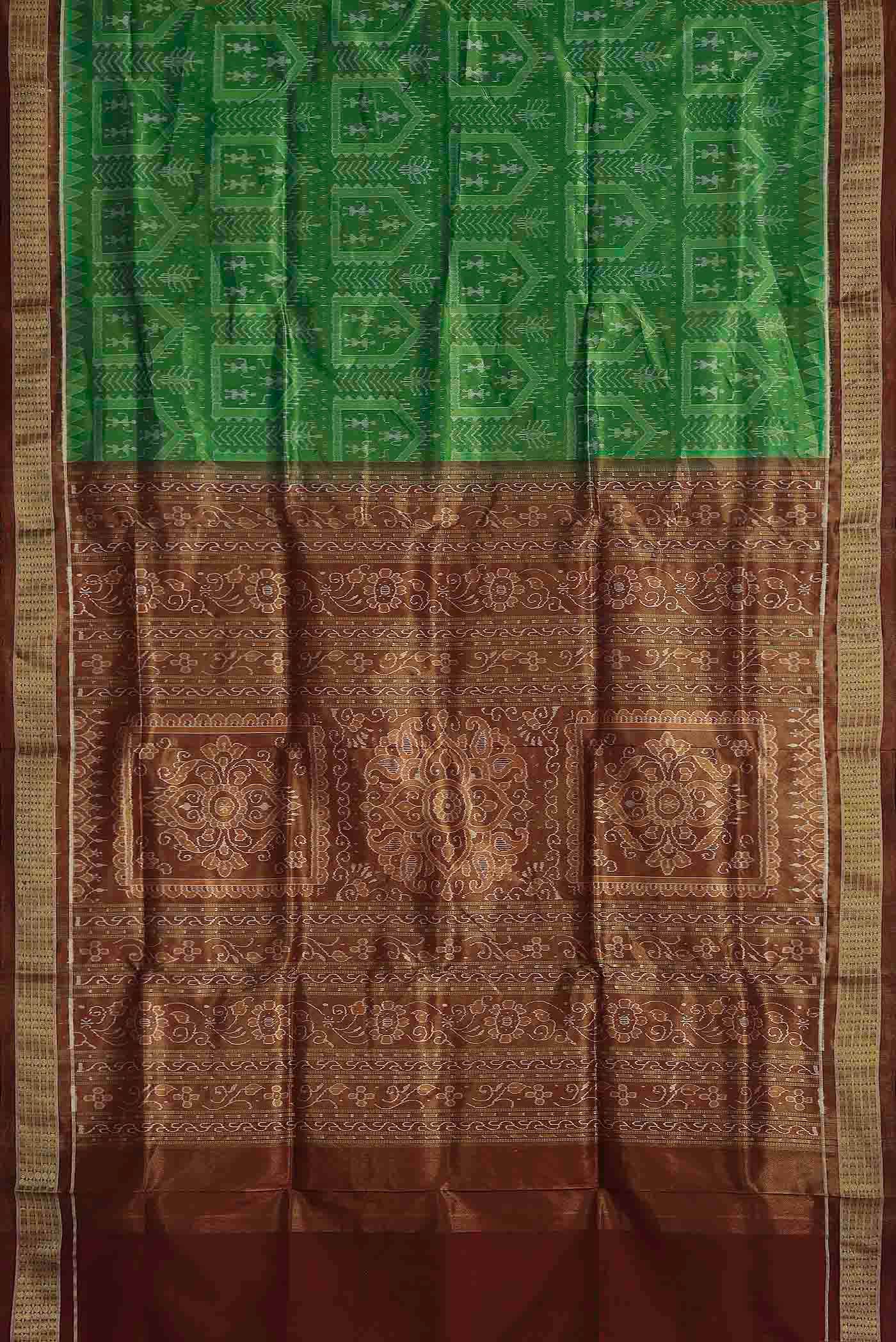 Green Orissa Silk Saree