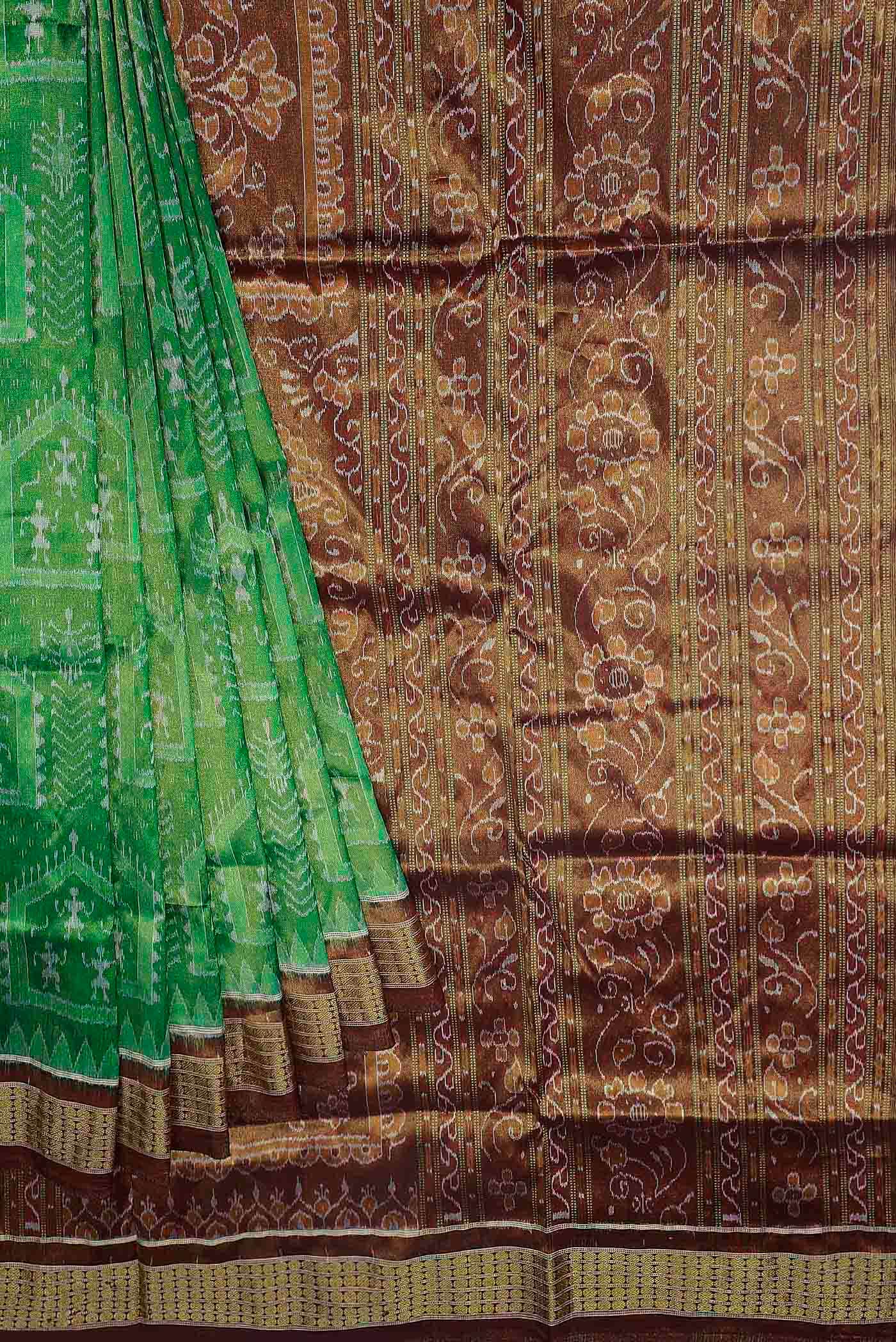 Green Orissa Silk Saree