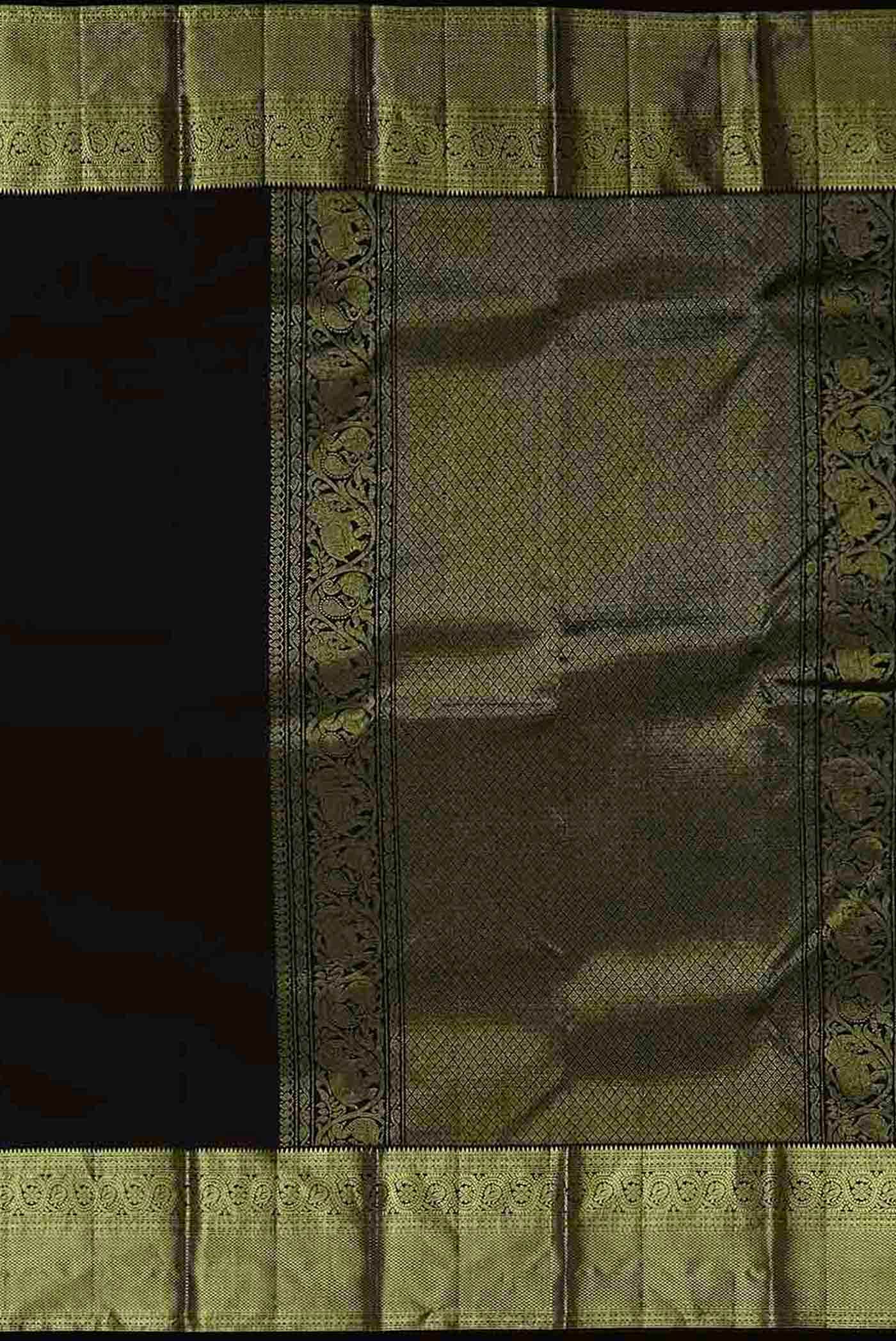 Black Kanchipuram Silk Saree