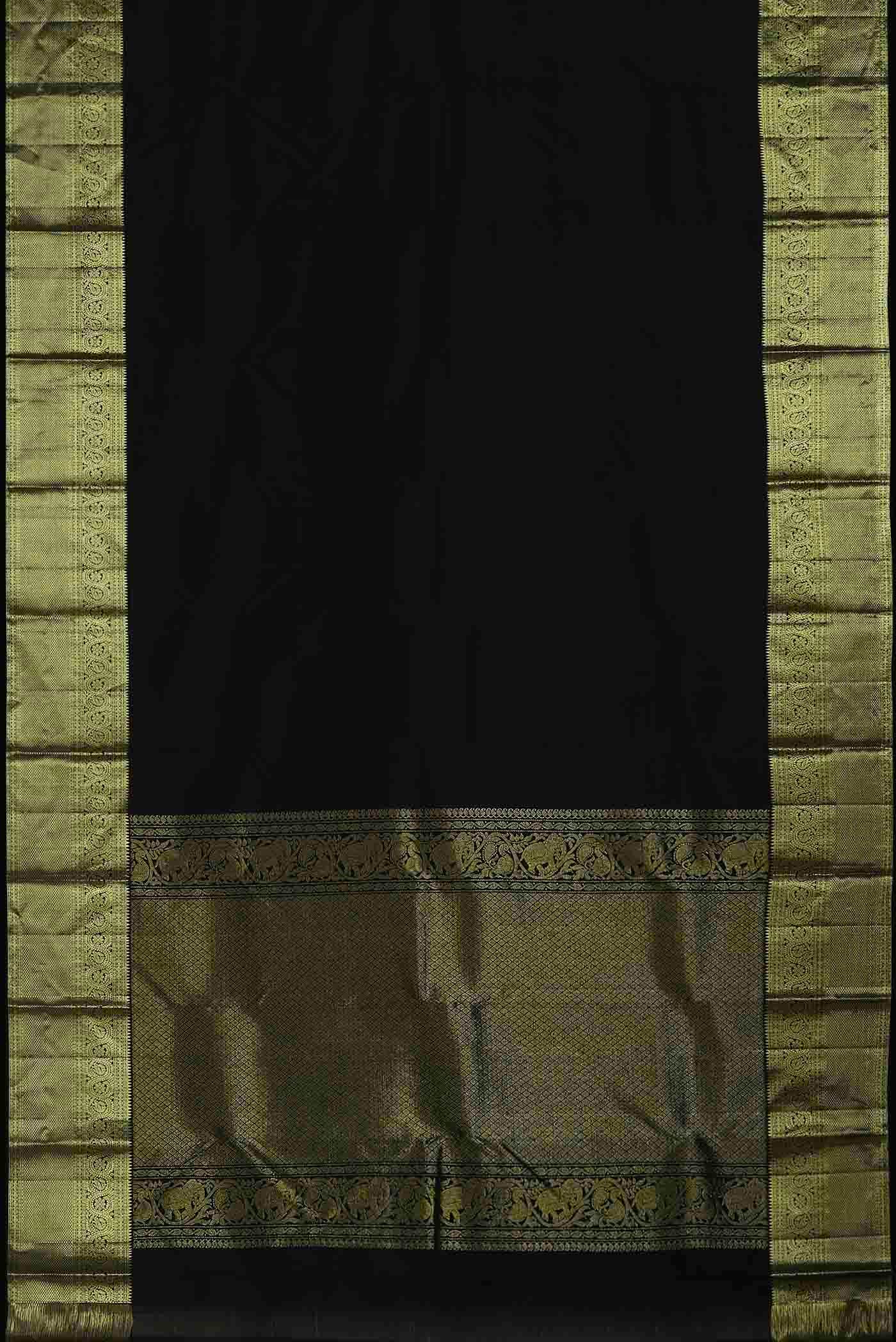Black Kanchipuram Silk Saree