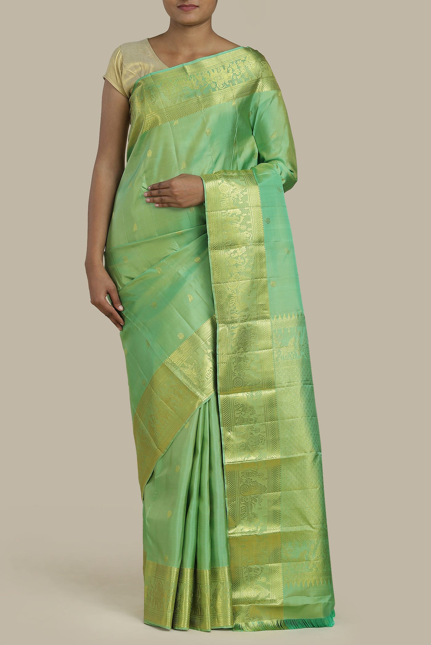 Green Kanchipuram Silk Saree