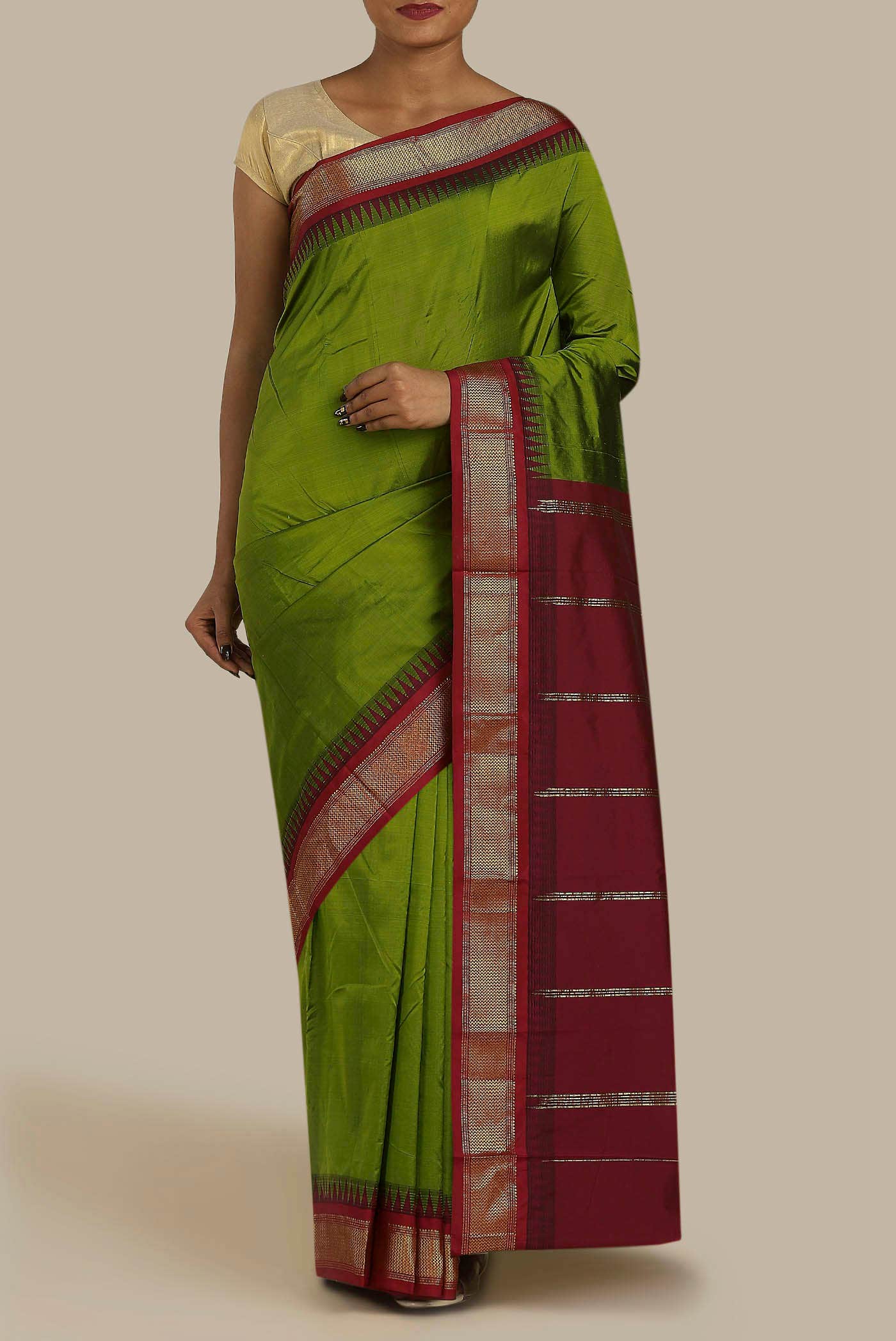 Green Bangalore Silk Saree