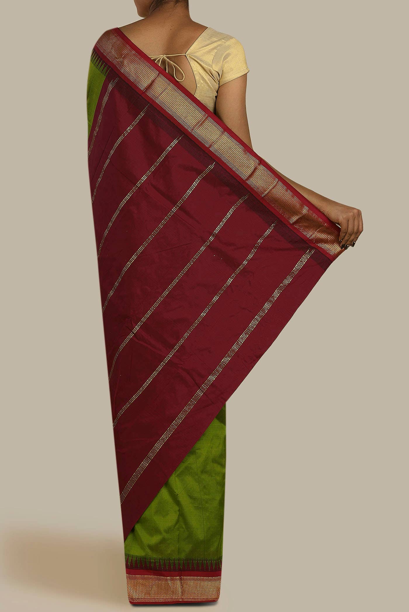 Green Bangalore Silk Saree