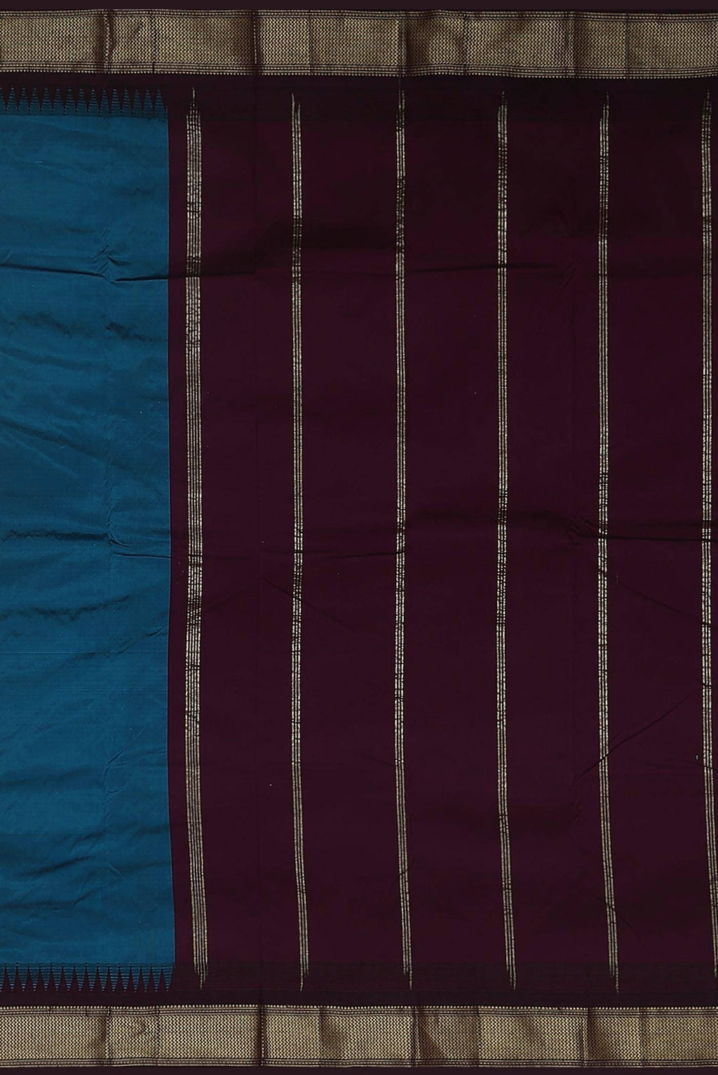 Blue Blended Bangalore Silk Saree