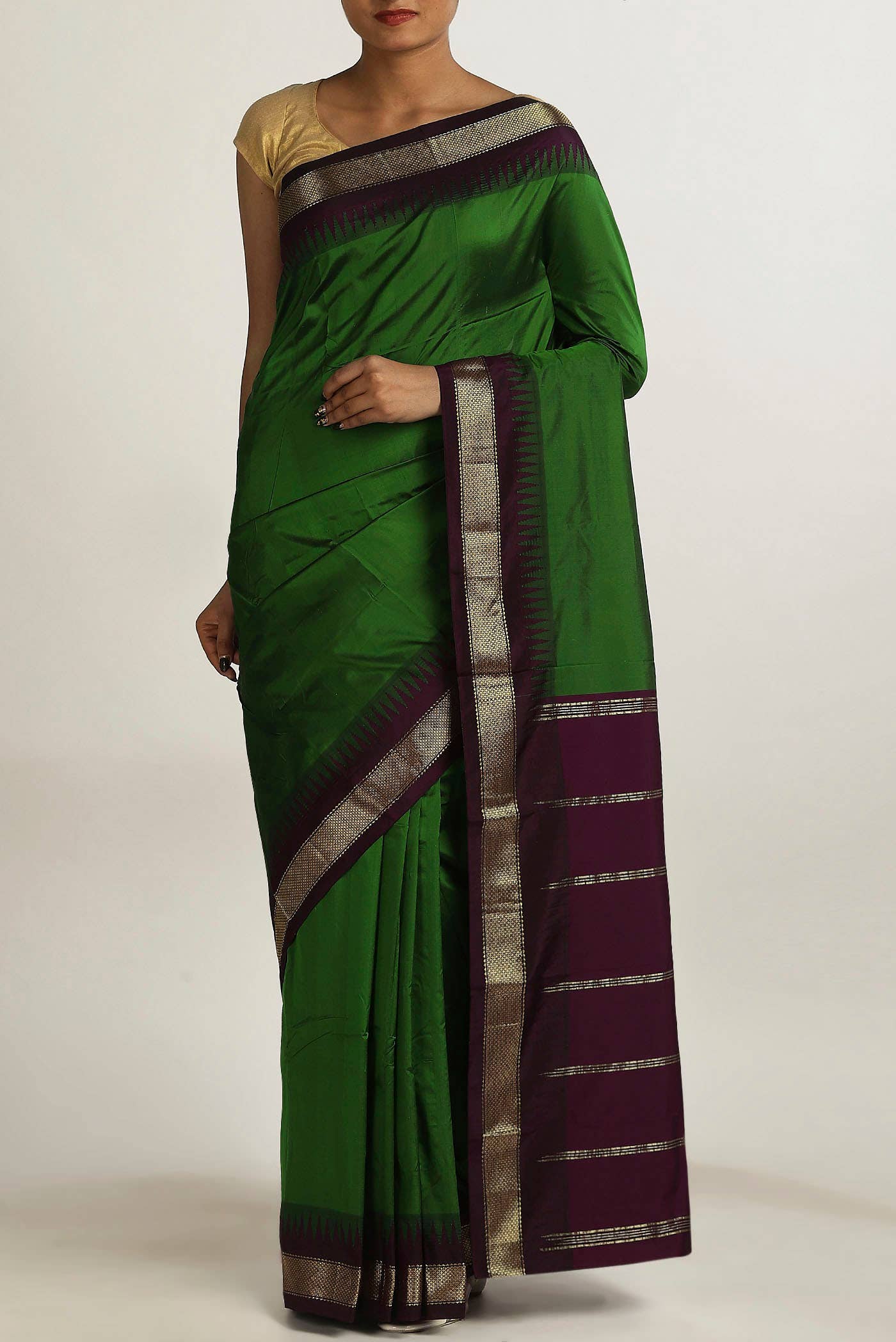 Green Bangalore Silk Saree