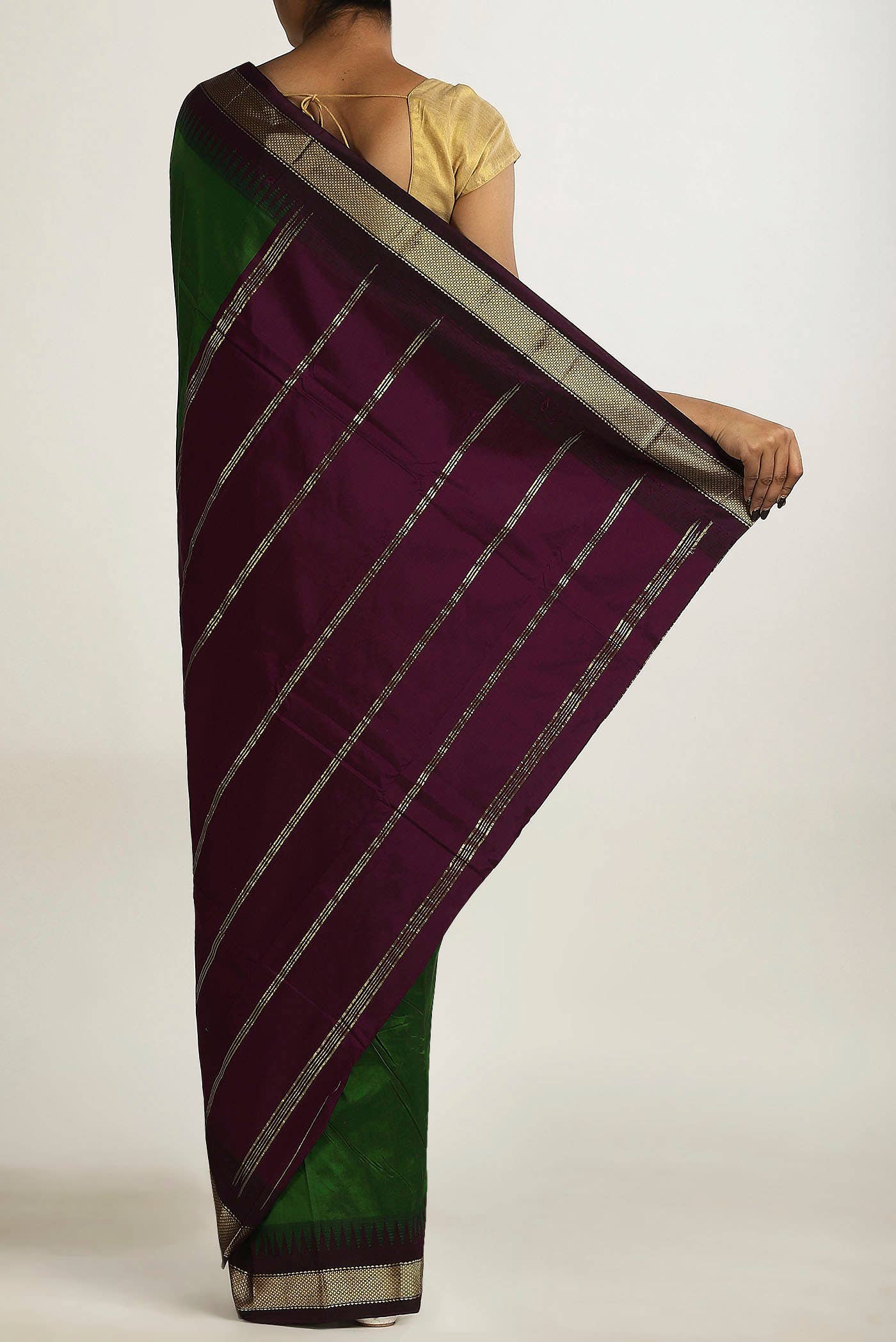 Green Bangalore Silk Saree