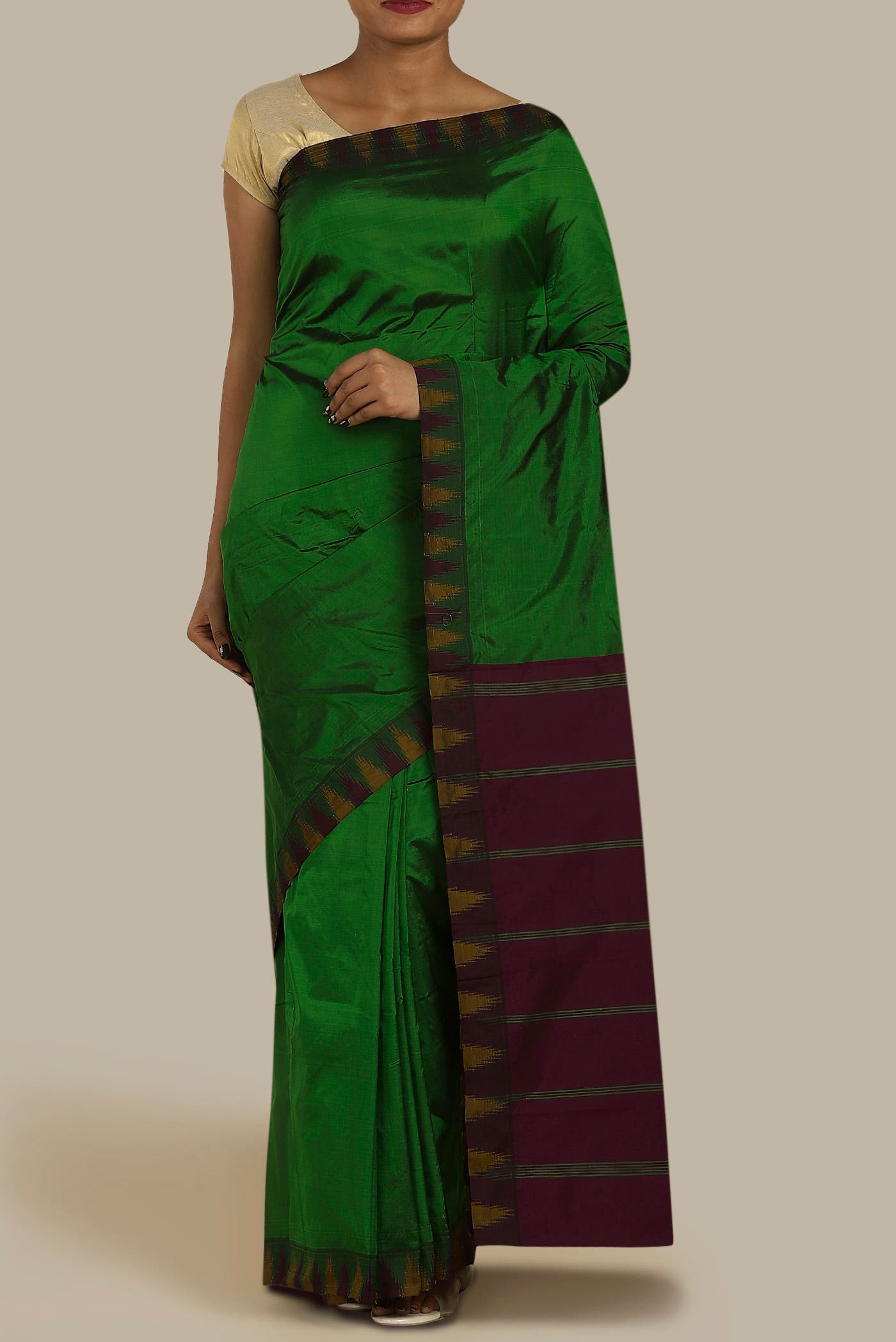 Green Bangalore Silk Saree