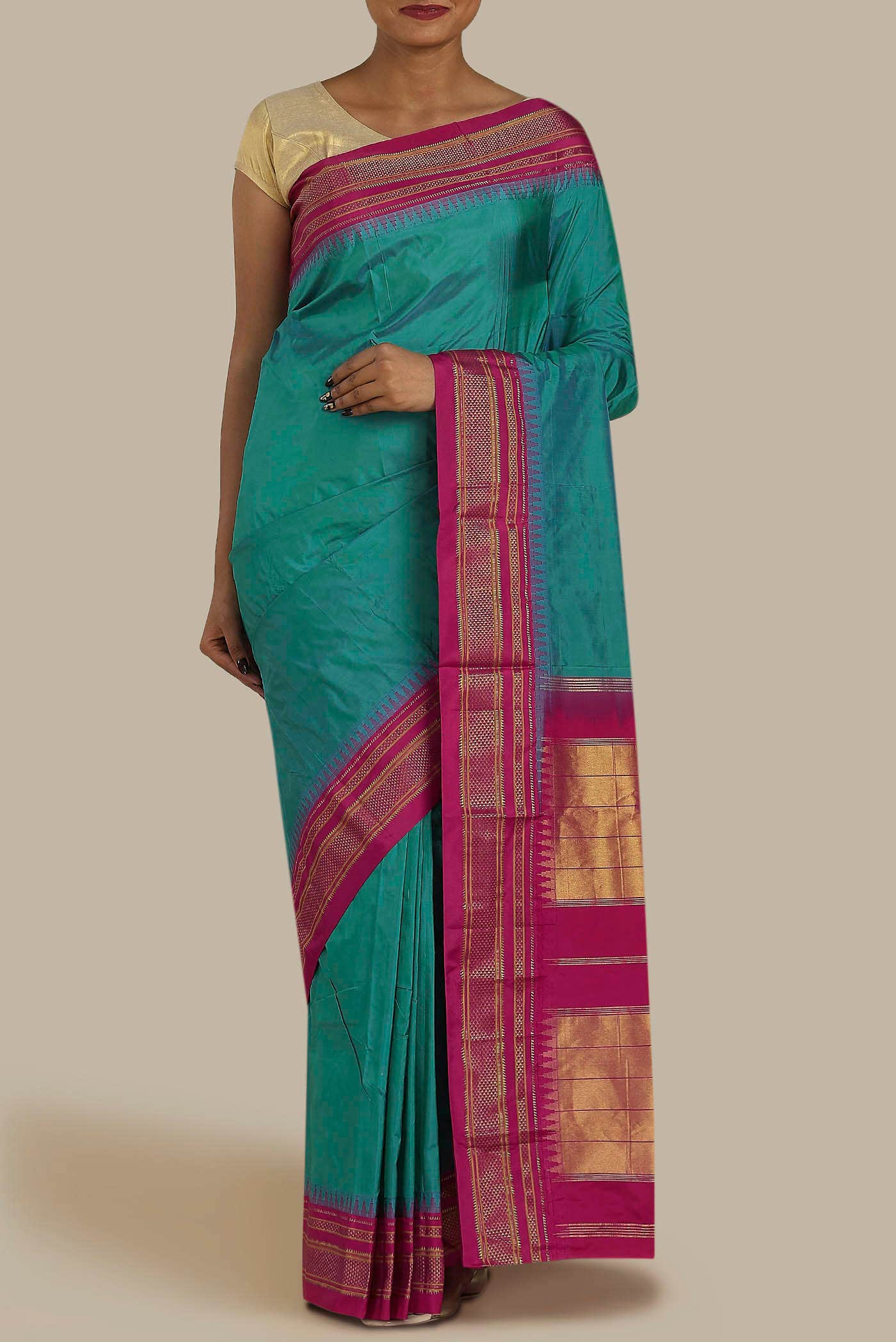 Blue Bangalore Silk Saree