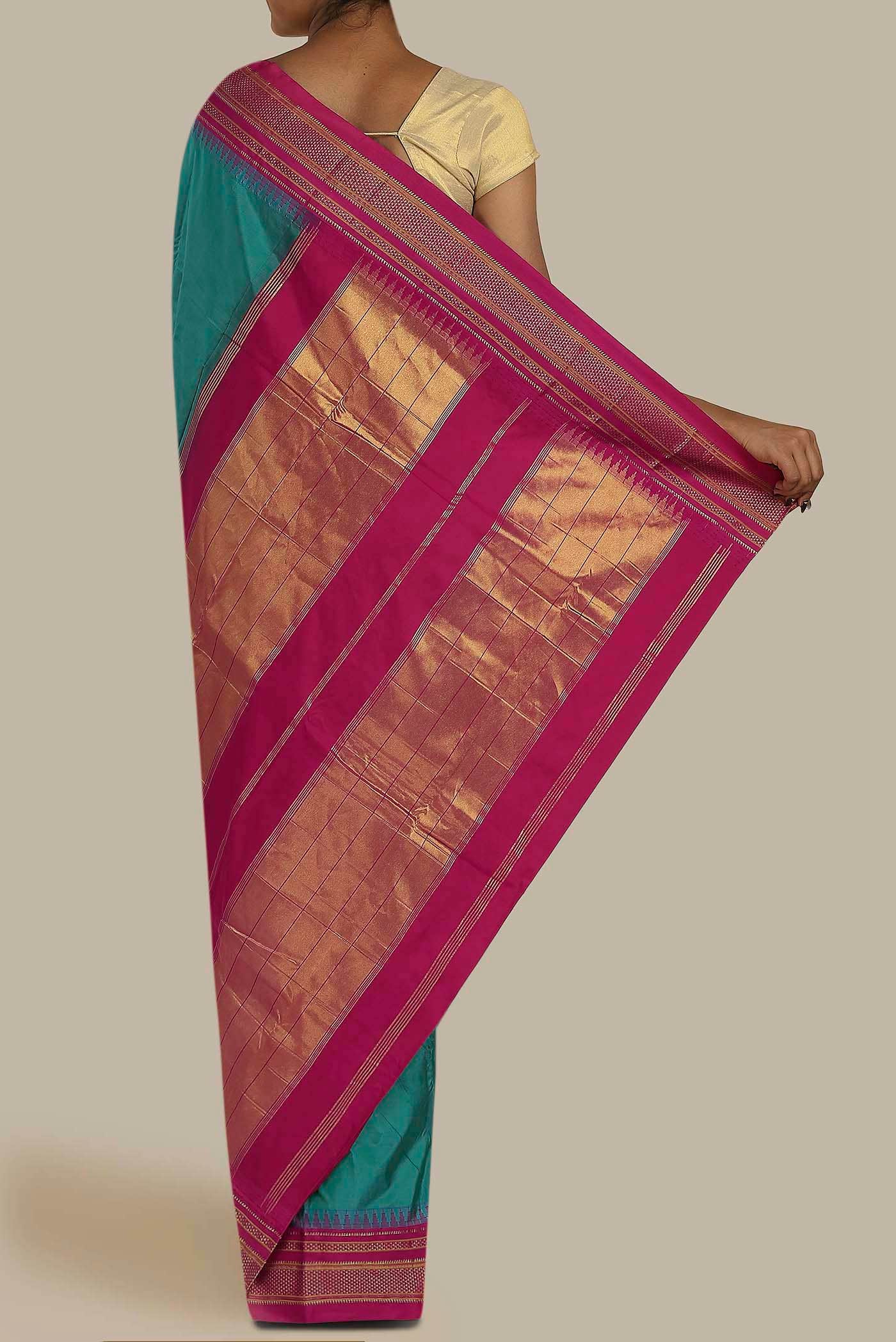 Blue Bangalore Silk Saree