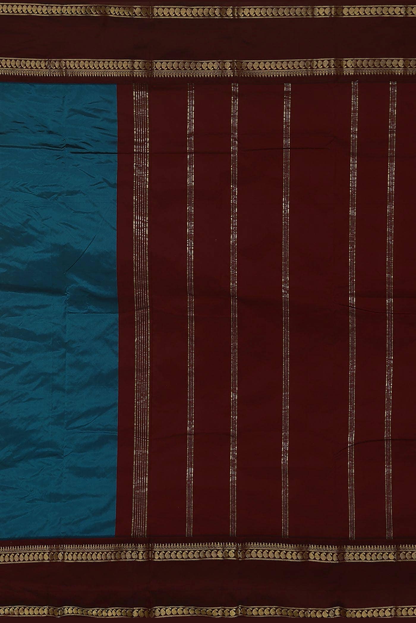 Blue Blended Bangalore Silk Saree