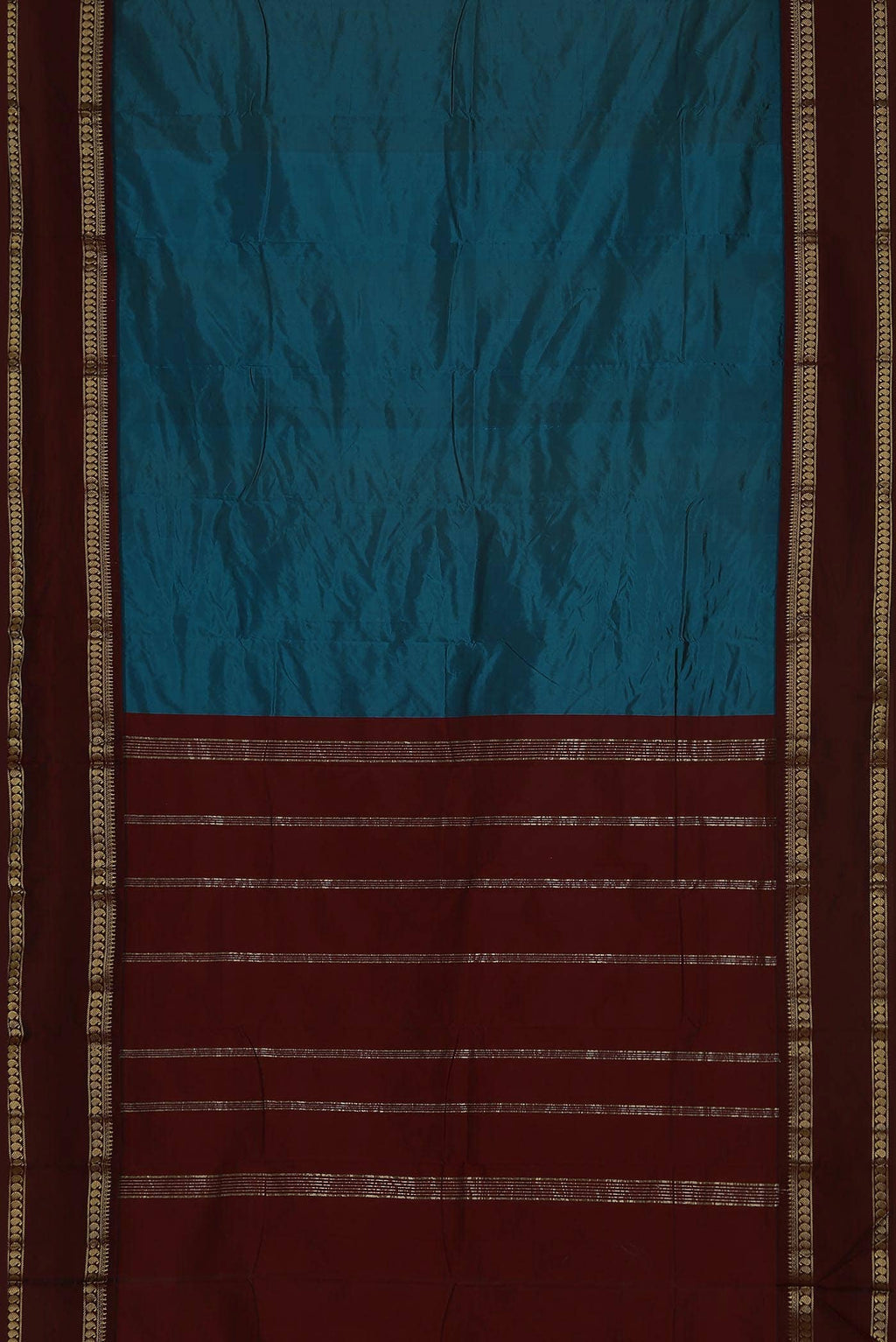 Blue Blended Bangalore Silk Saree