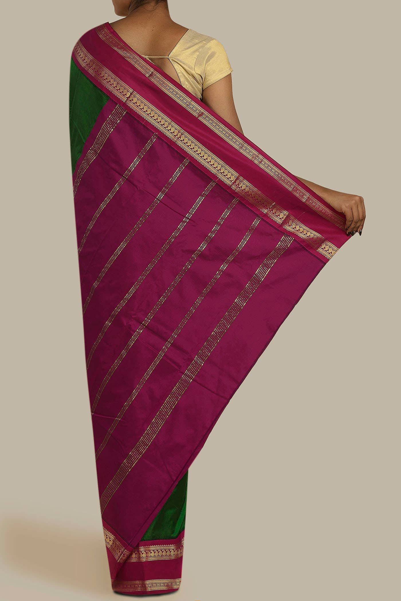 Green Bangalore Silk Saree