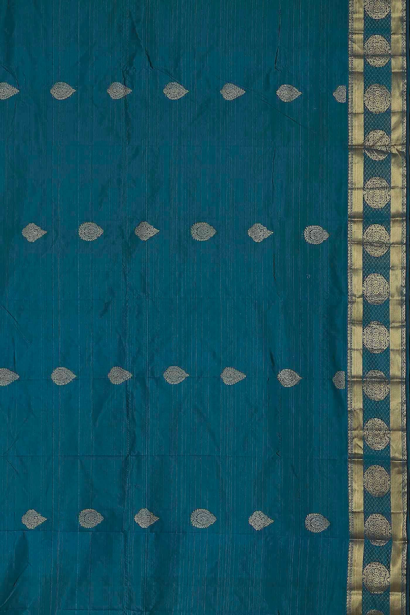 Blue Blended Bangalore Silk Saree